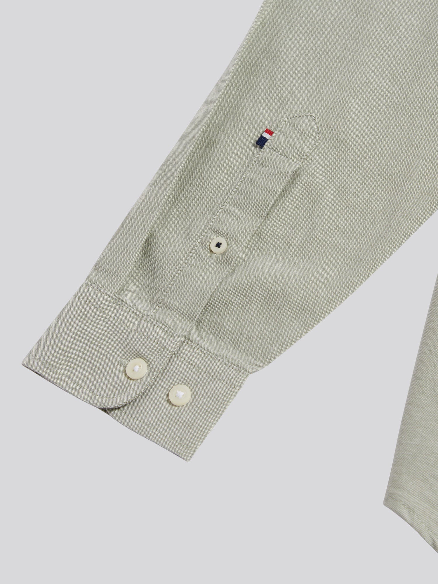 Mens Peached Oxford Shirt Sea Spray - Image 8
