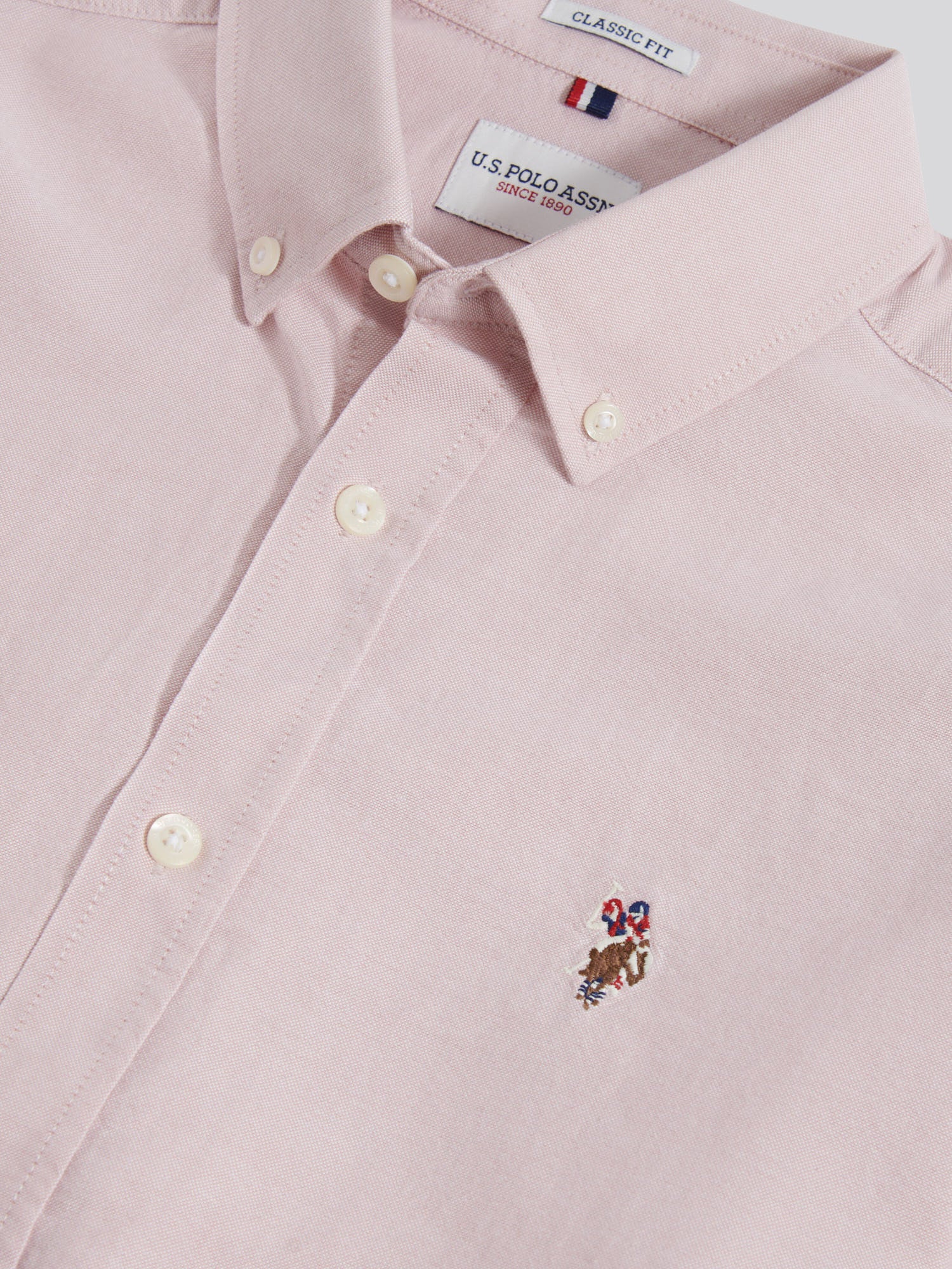 Mens Peached Oxford Shirt Sepia Rose - Image 6