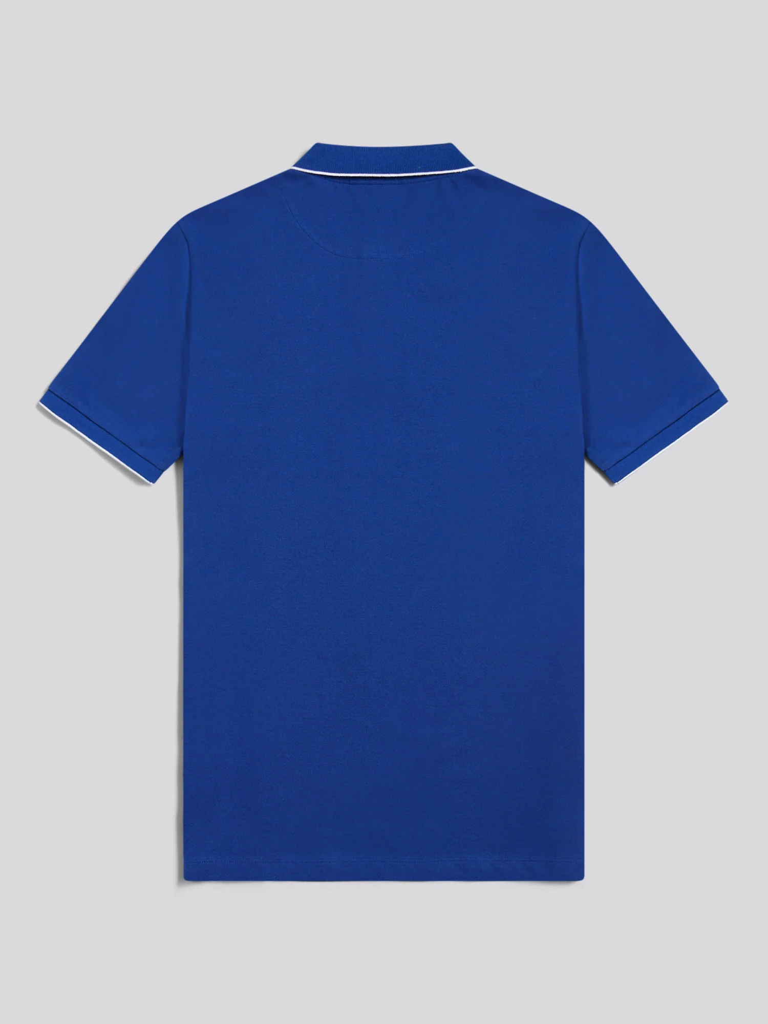 Mens Piped Polo Shirt in Sodalite Blue - Image 6
