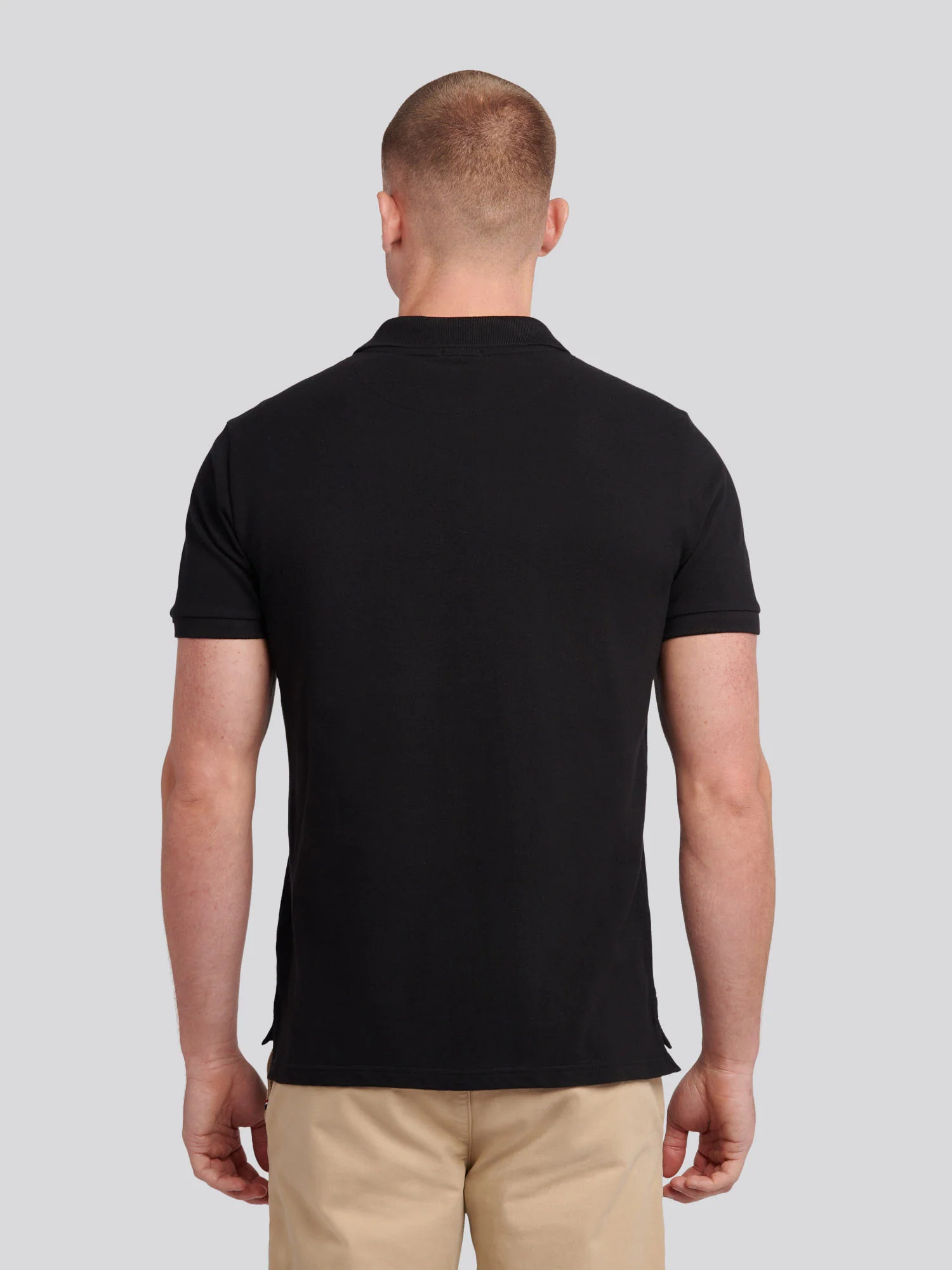Mens Double Horsemen Polo Shirt Black Bright White DHM - Image 4