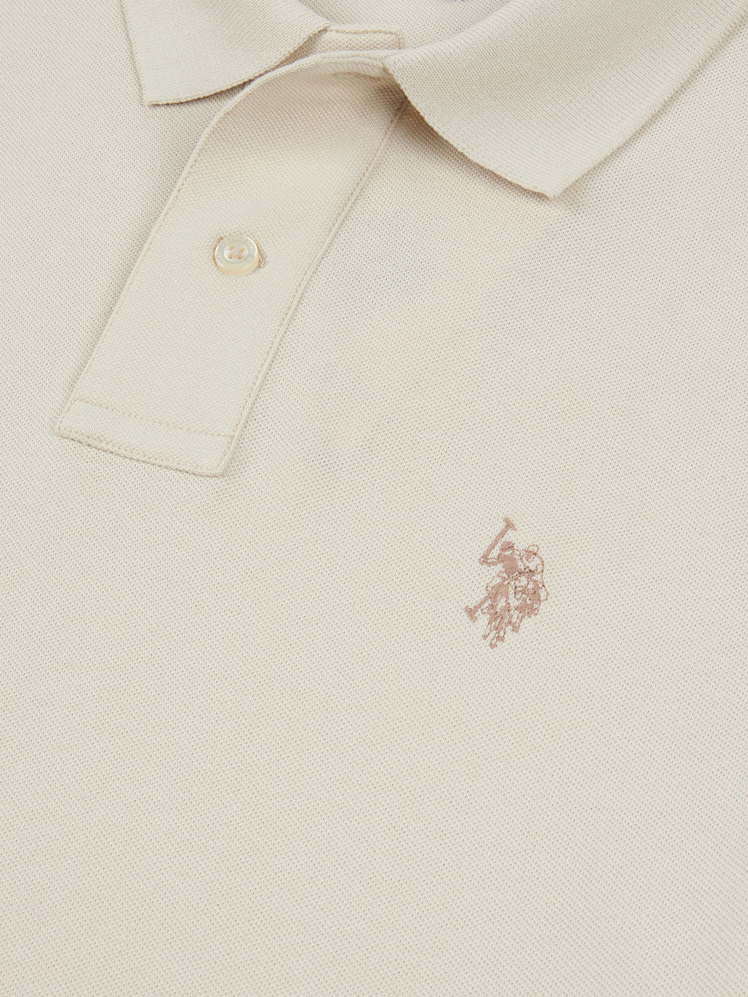 Mens Double Horsemen Polo Shirt French Oak - Image 8