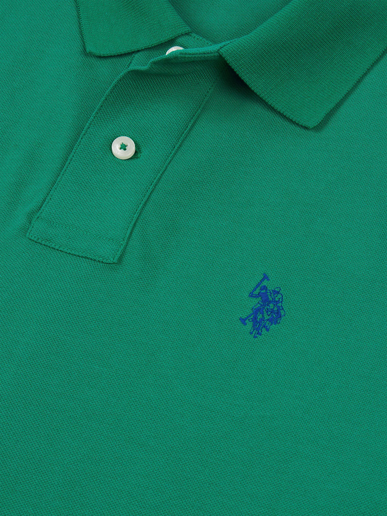 Mens Double Horsemen Polo Shirt Lush Meadow - Image 7