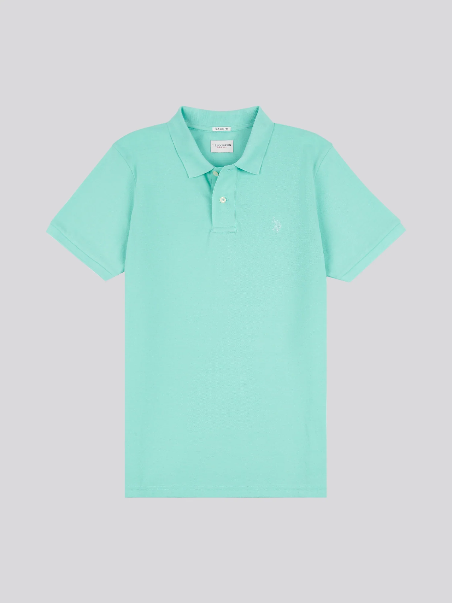 Mens Double Horsemen Polo Shirt Pool Blue - Image 5