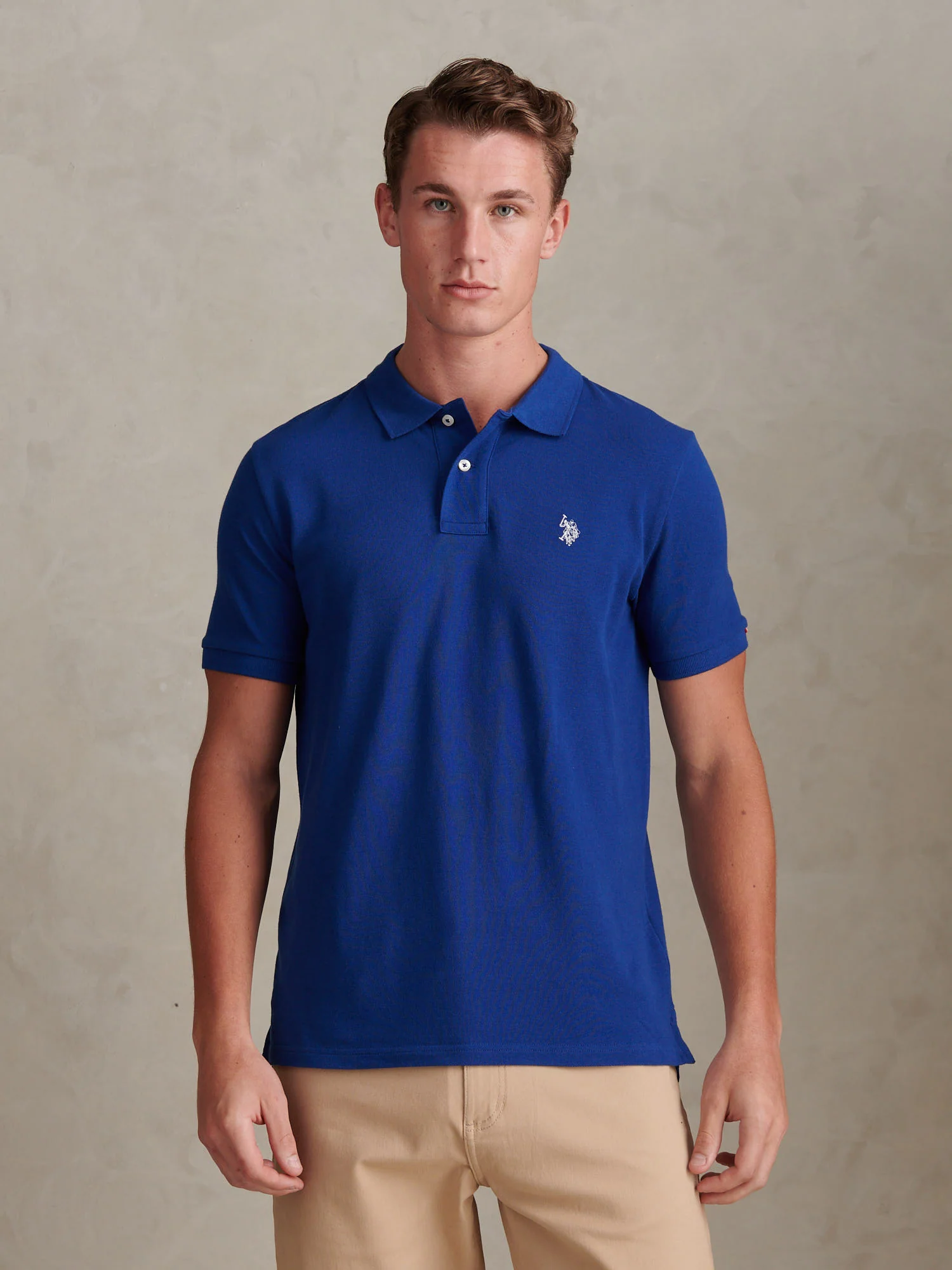 Mens Double Horsemen Polo Shirt Sodalite Blue
