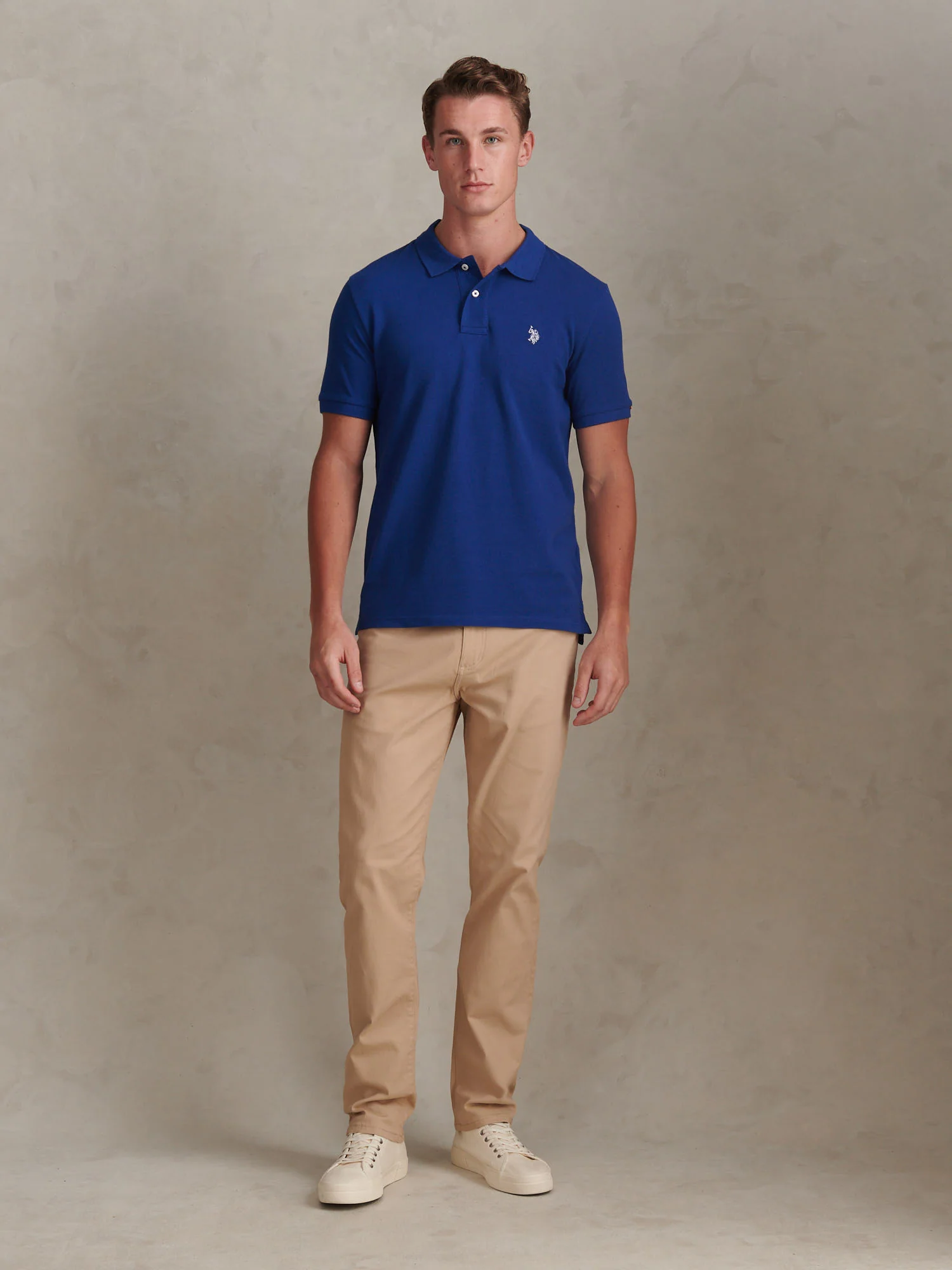 Mens Double Horsemen Polo Shirt Sodalite Blue - Image 3