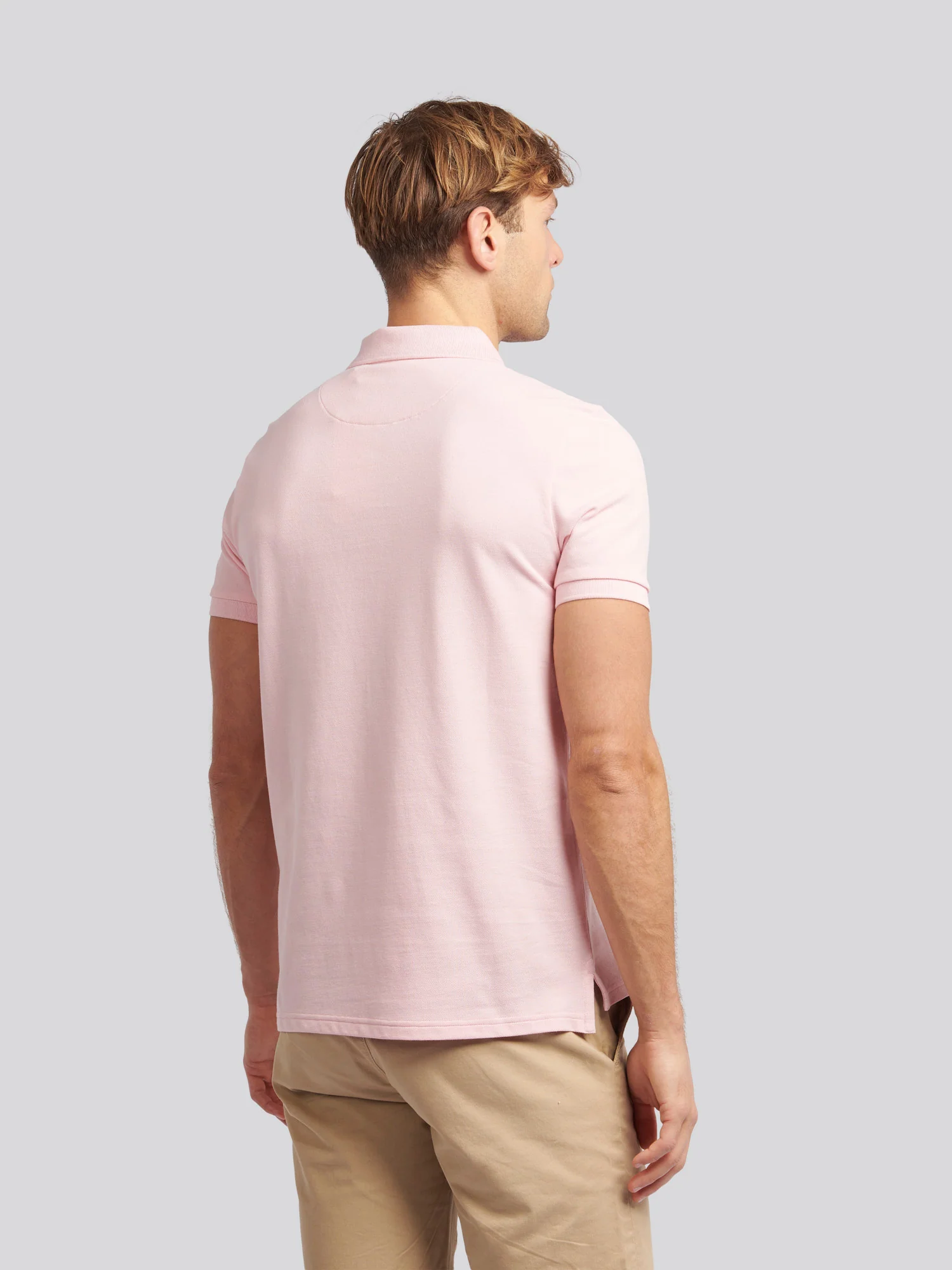 Mens Double Horsemen Polo Shirt Tickled Pink - Image 4