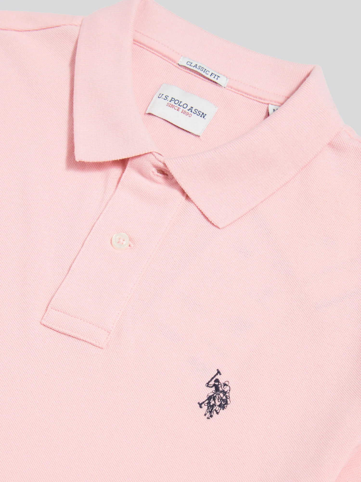 Mens Double Horsemen Polo Shirt Tickled Pink - Image 9