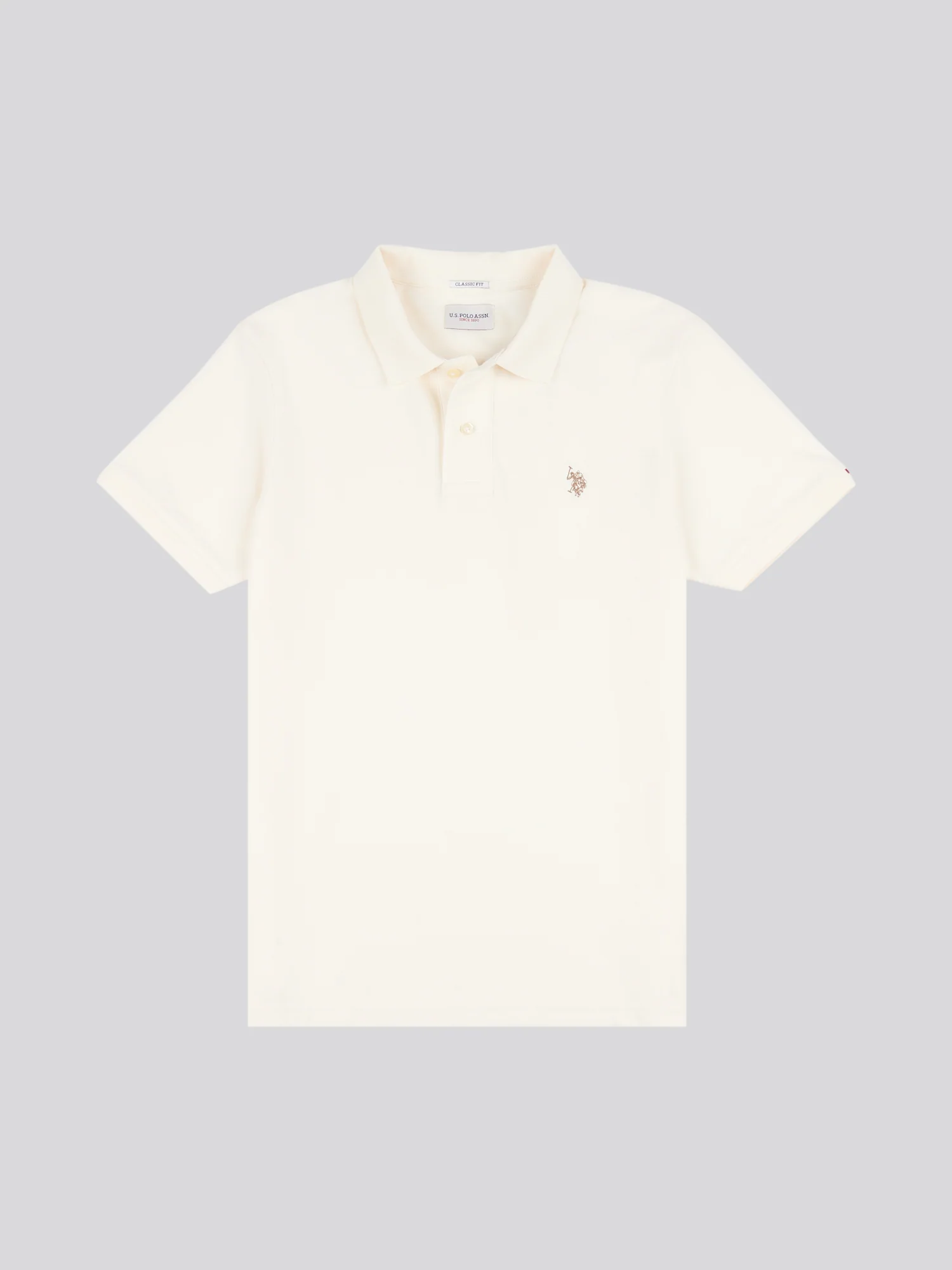 Mens Double Horsemen Polo Shirt Whisper White - Image 5