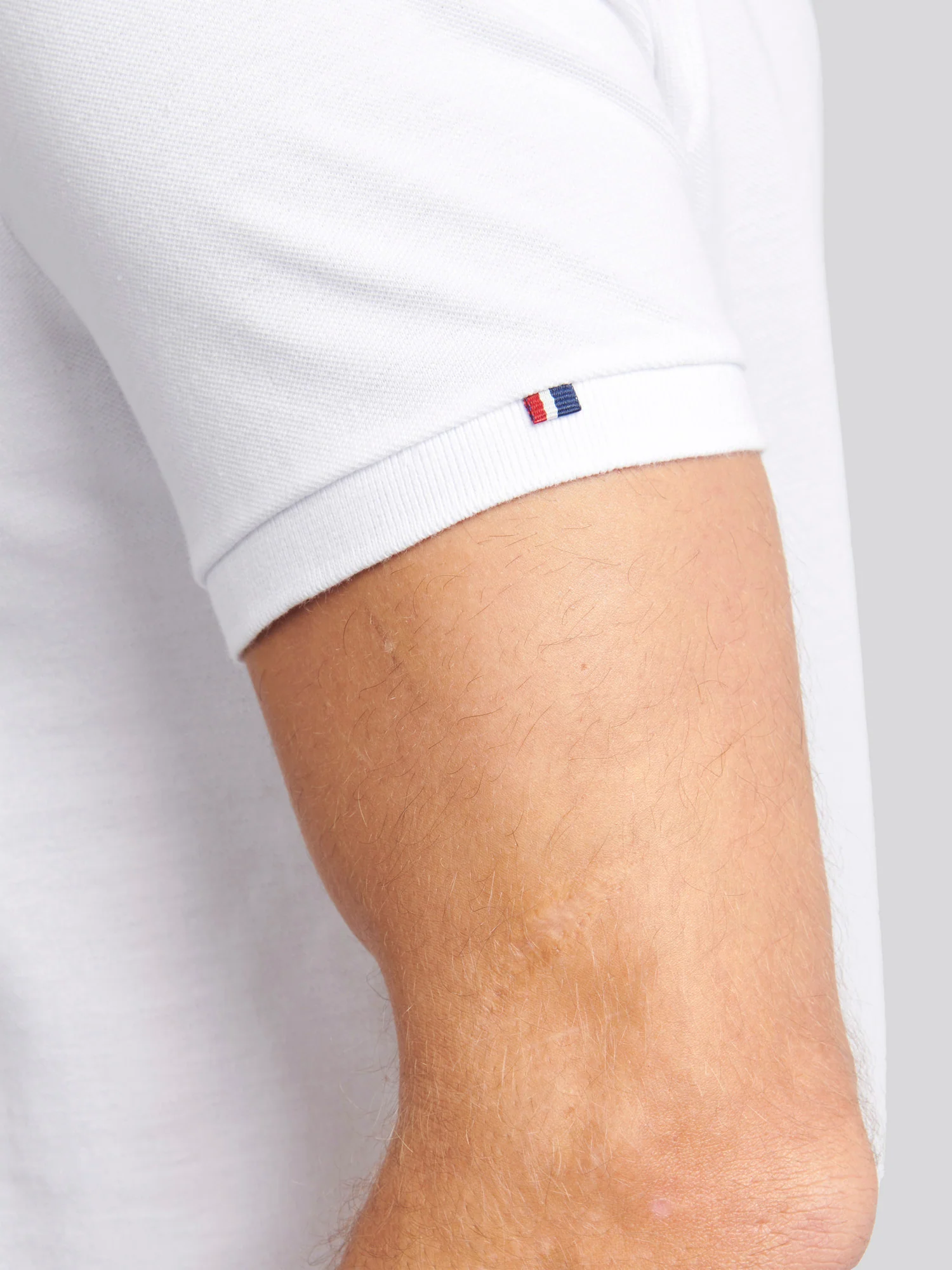 Mens Double Horsemen Polo Shirt White / Dark Sapphire Navy DHM - Image 5