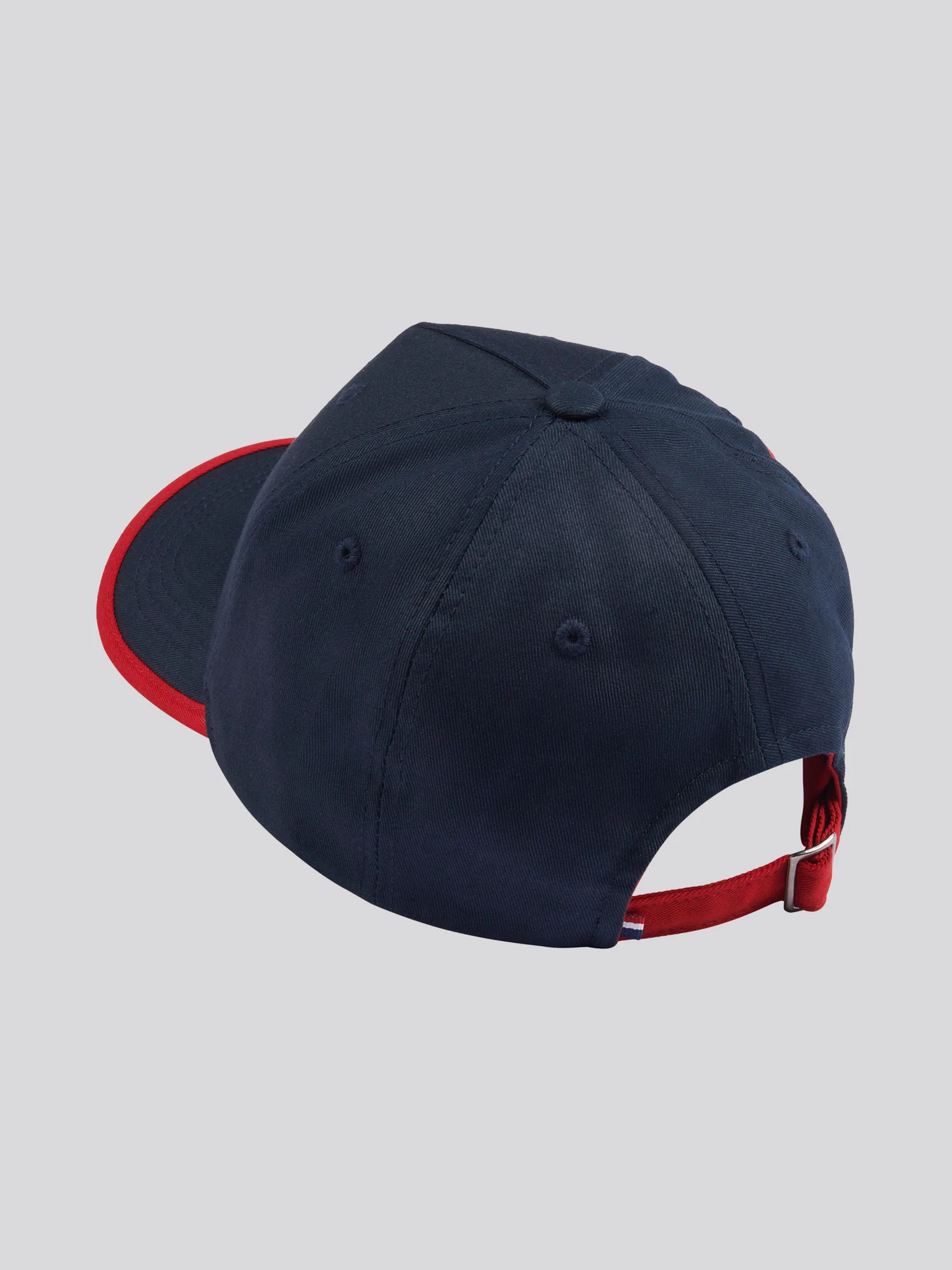 Mens Player 3 Baseball Cap Dark Sapphire Navy / Haute Red DHM - Image 4