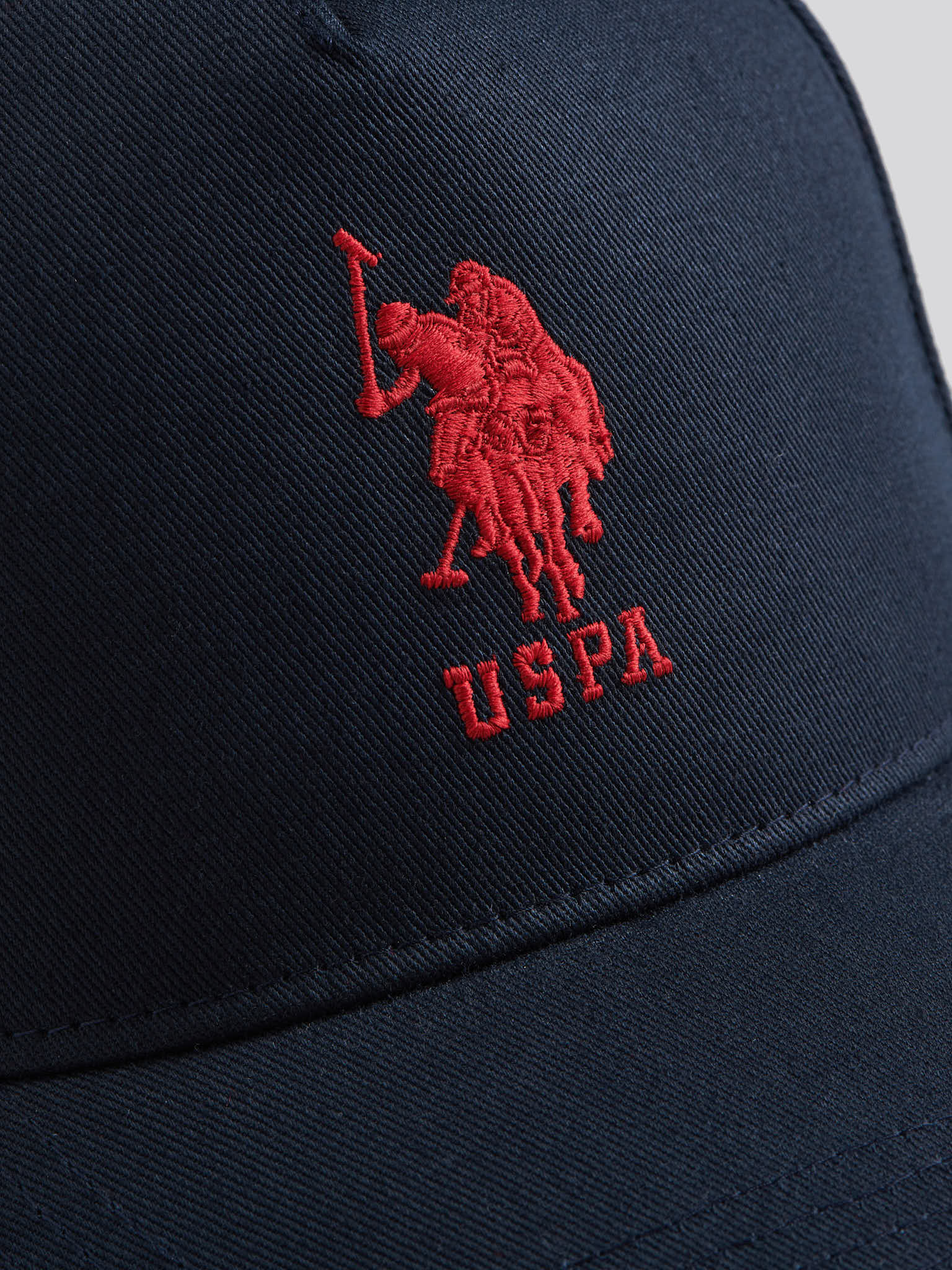 Mens Player 3 Baseball Cap Dark Sapphire Navy / Haute Red DHM - Image 5