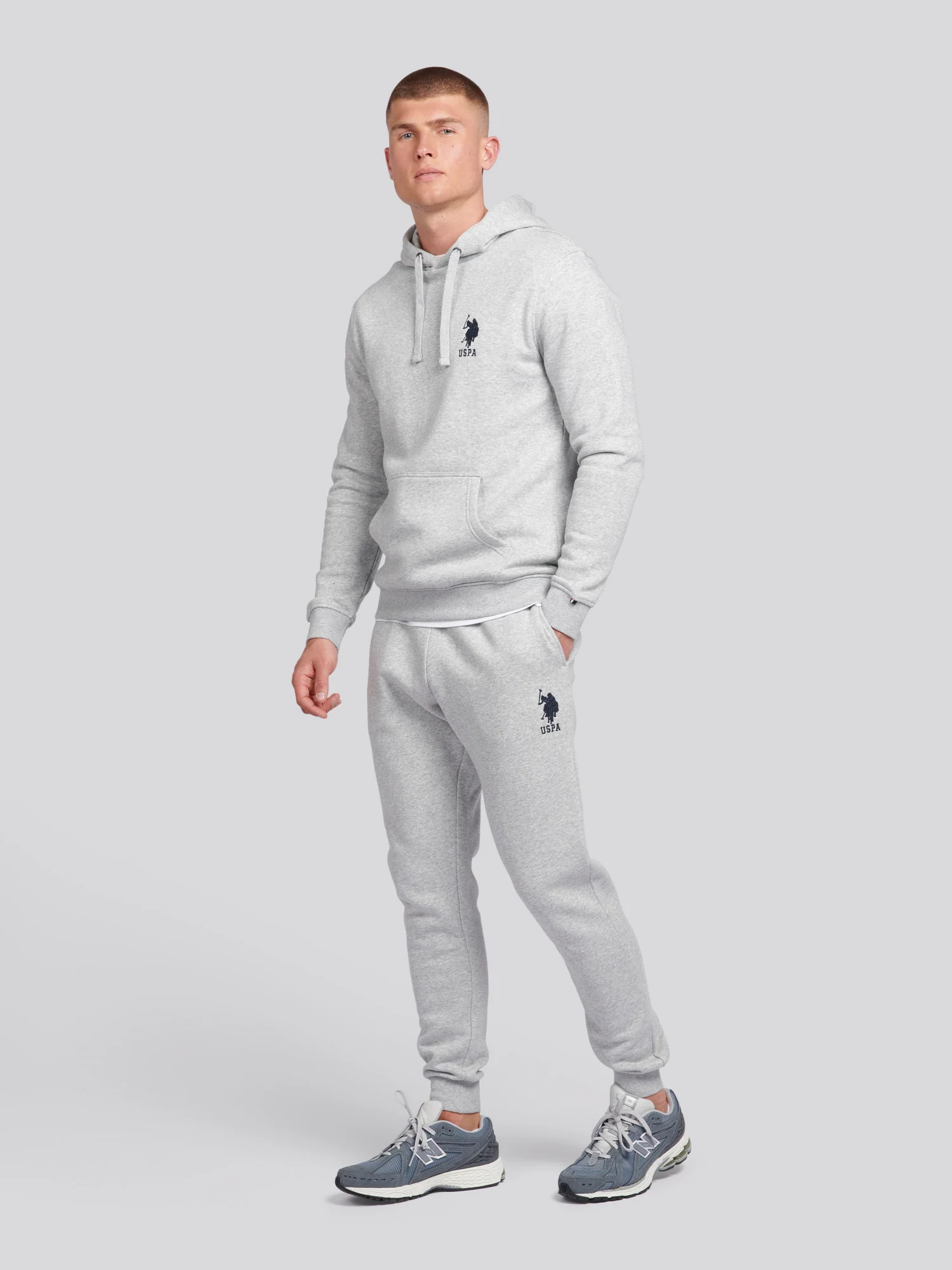 Mens Player 3 Jogger in Mid Grey Marl - Image 3