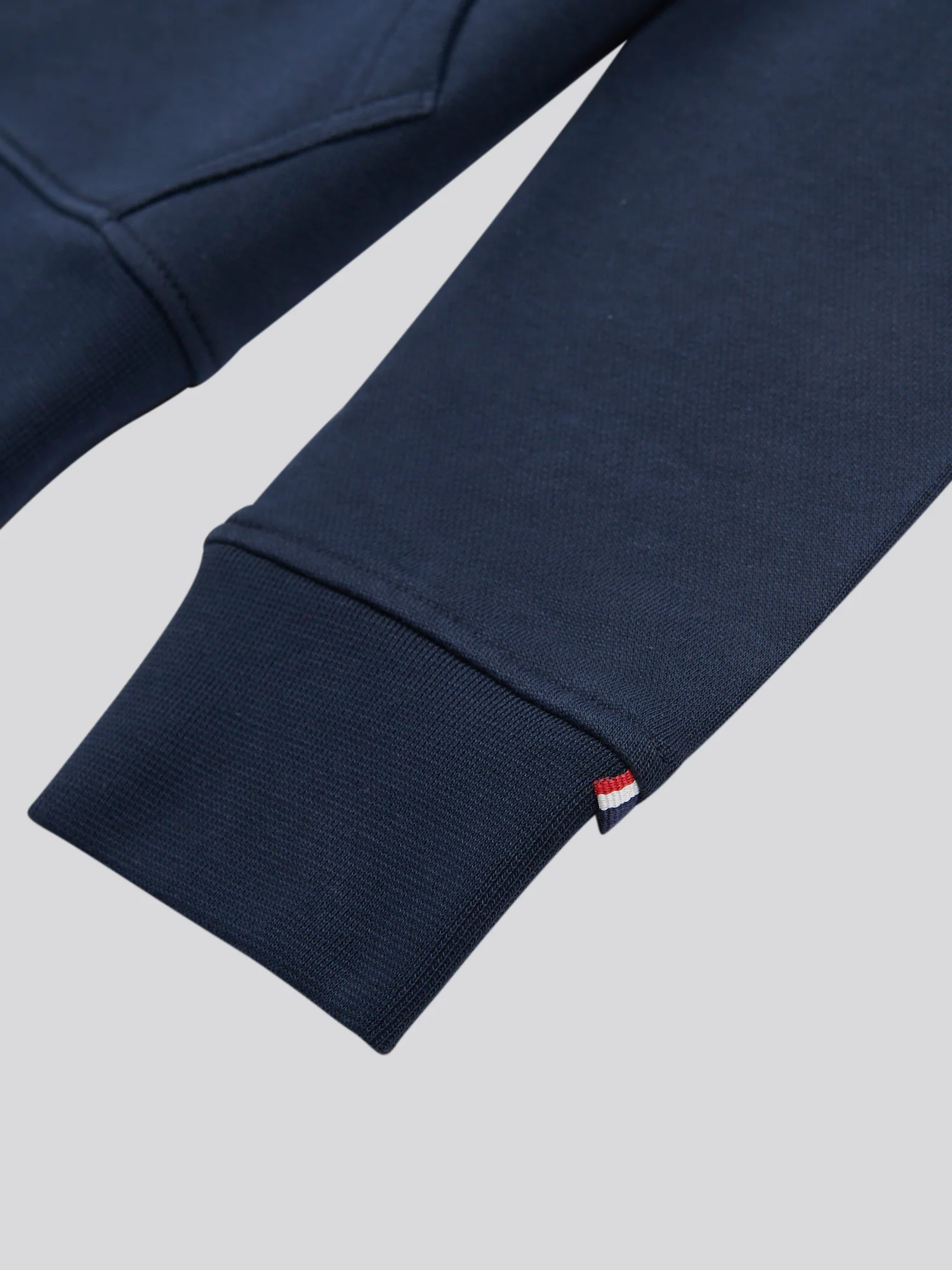 Mens Player 3 Loopback Hoodie in Dark Sapphire Navy / Haute Red DHM - Image 9