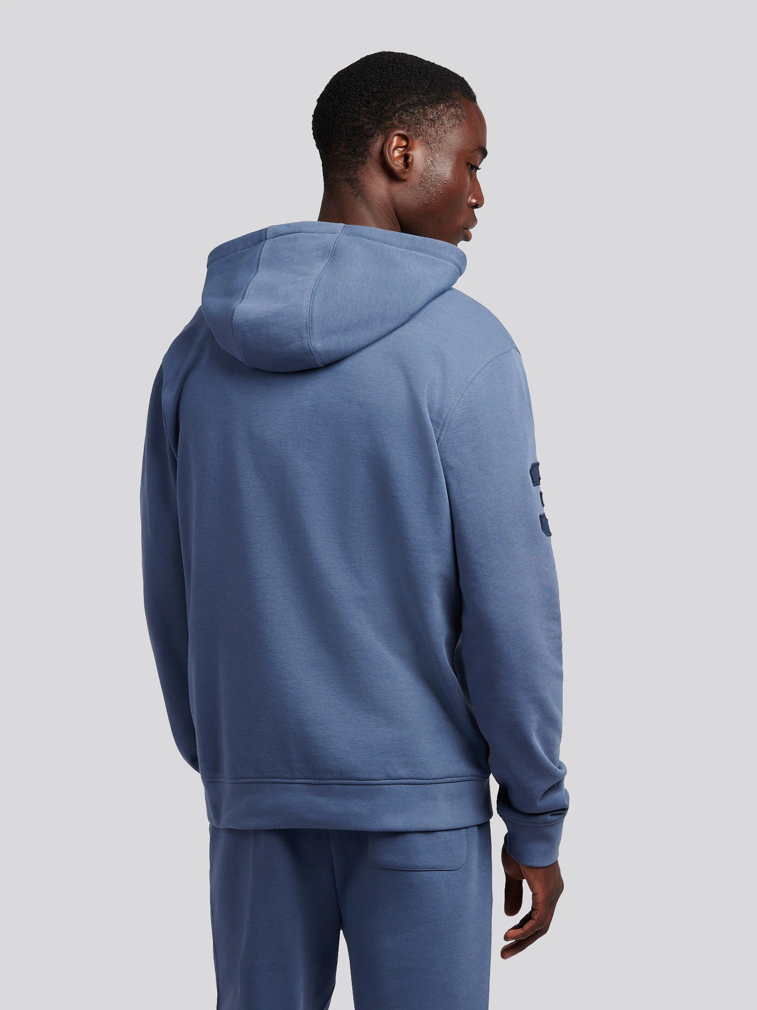 Mens Player 3 Loopback Hoodie in Vintage Indigo - Image 3