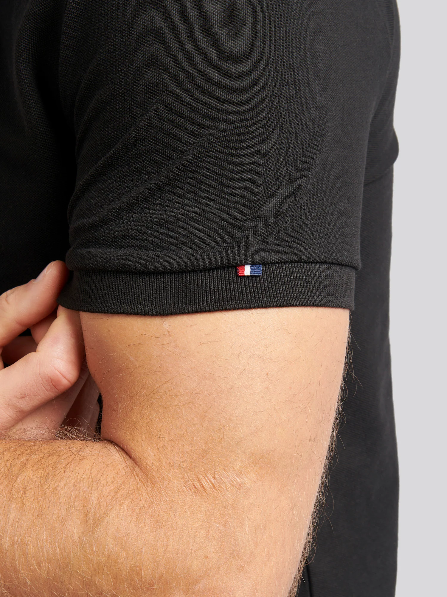 Mens Player 3 Polo Shirt Black Bright White DHM - Image 5