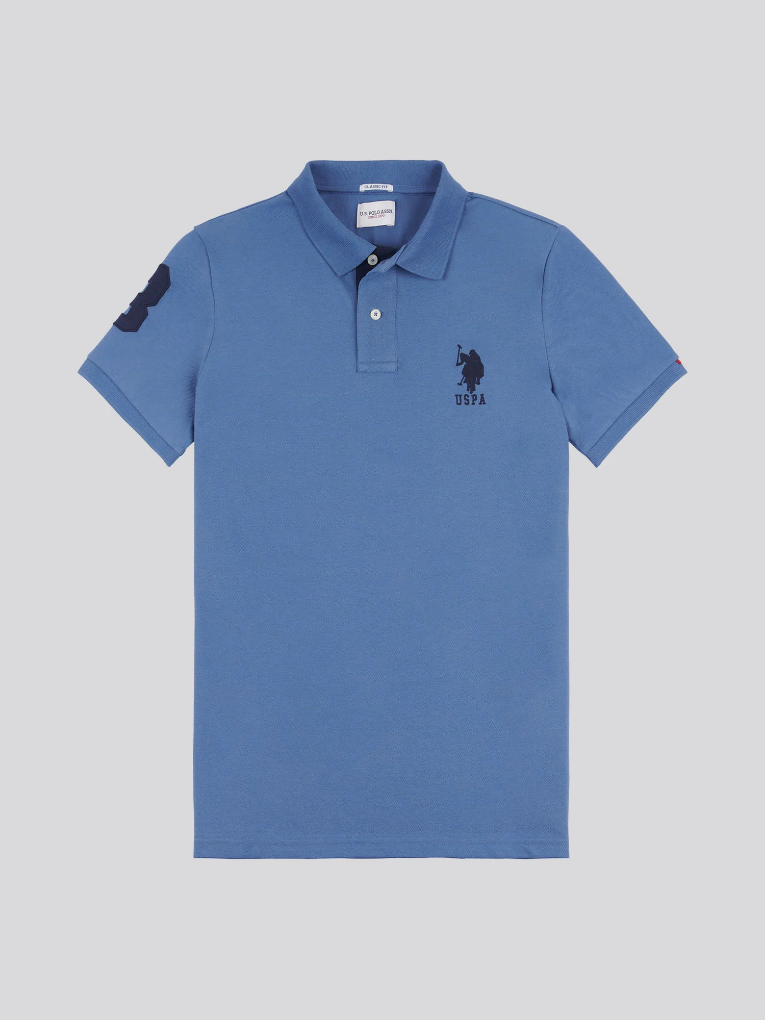Mens Player 3 Polo Shirt Blue Horizon - Image 6