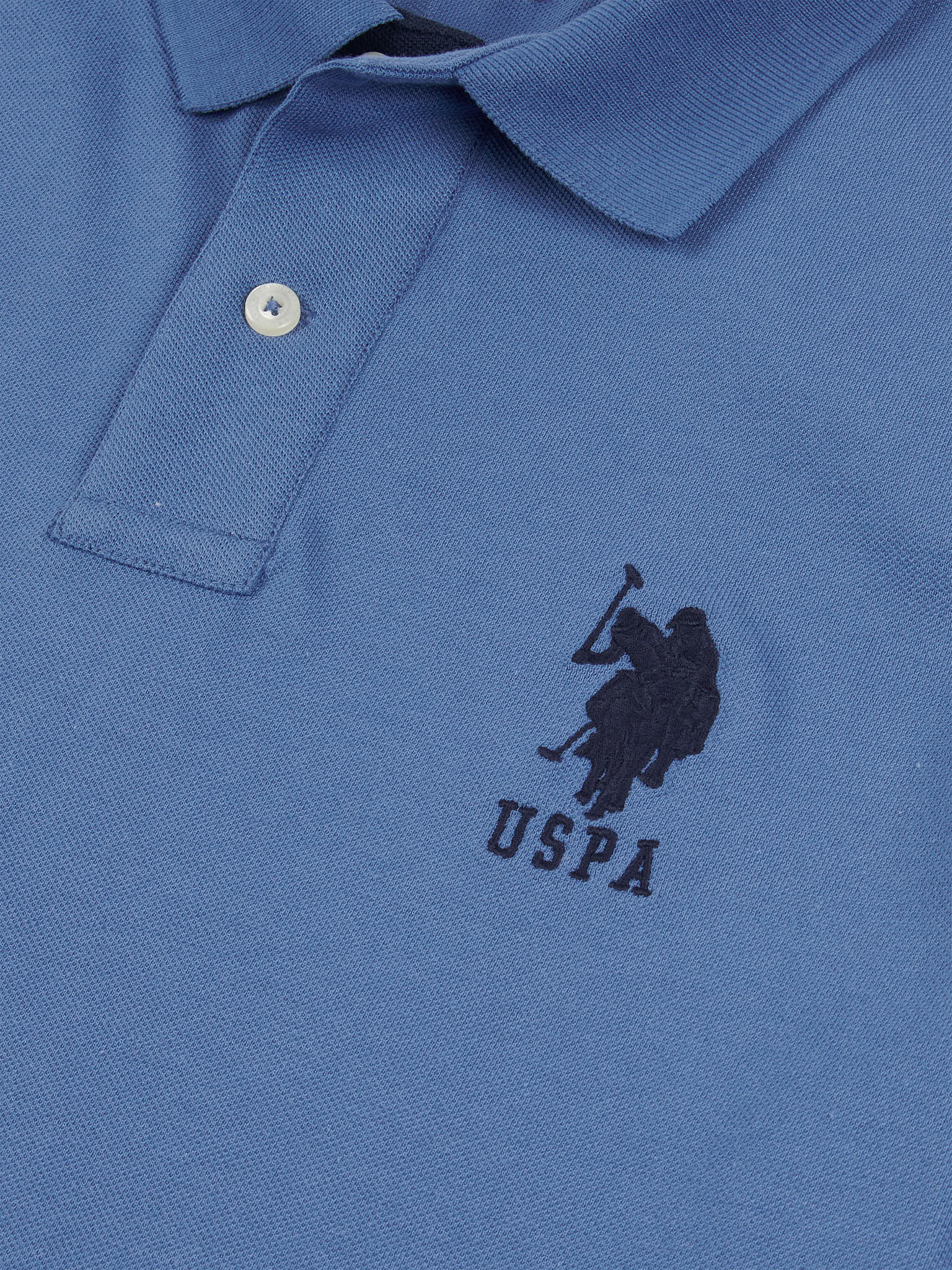 Mens Player 3 Polo Shirt Blue Horizon - Image 7