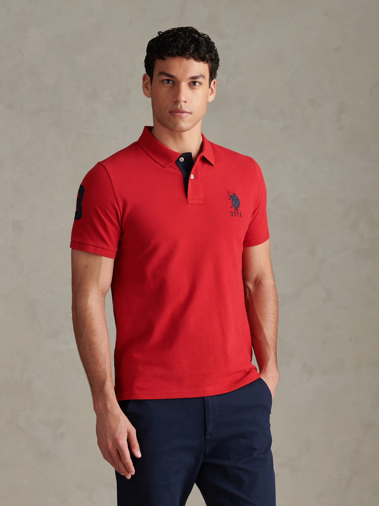 Mens Player 3 Polo Shirt Haute Red