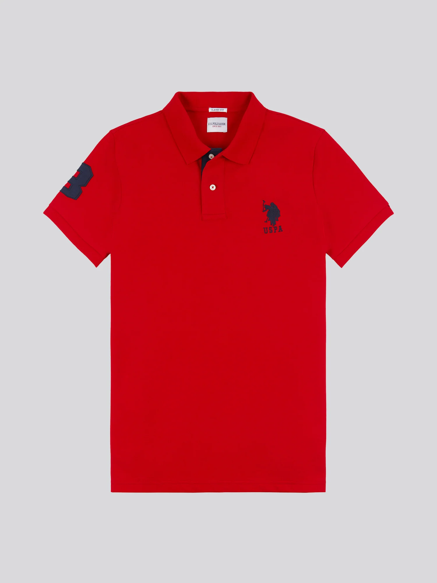 Mens Player 3 Polo Shirt Haute Red - Image 5