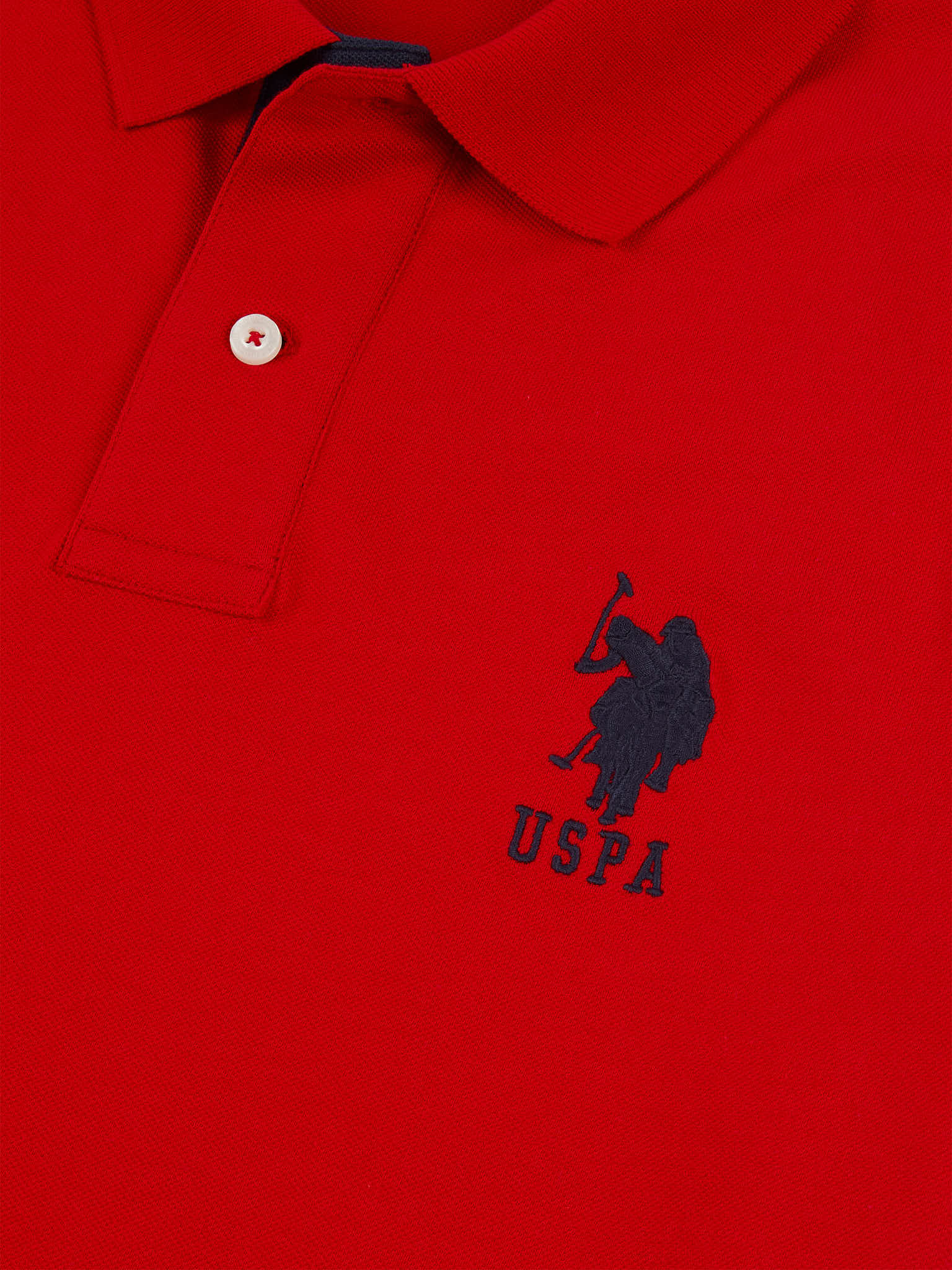 Mens Player 3 Polo Shirt Haute Red - Image 6