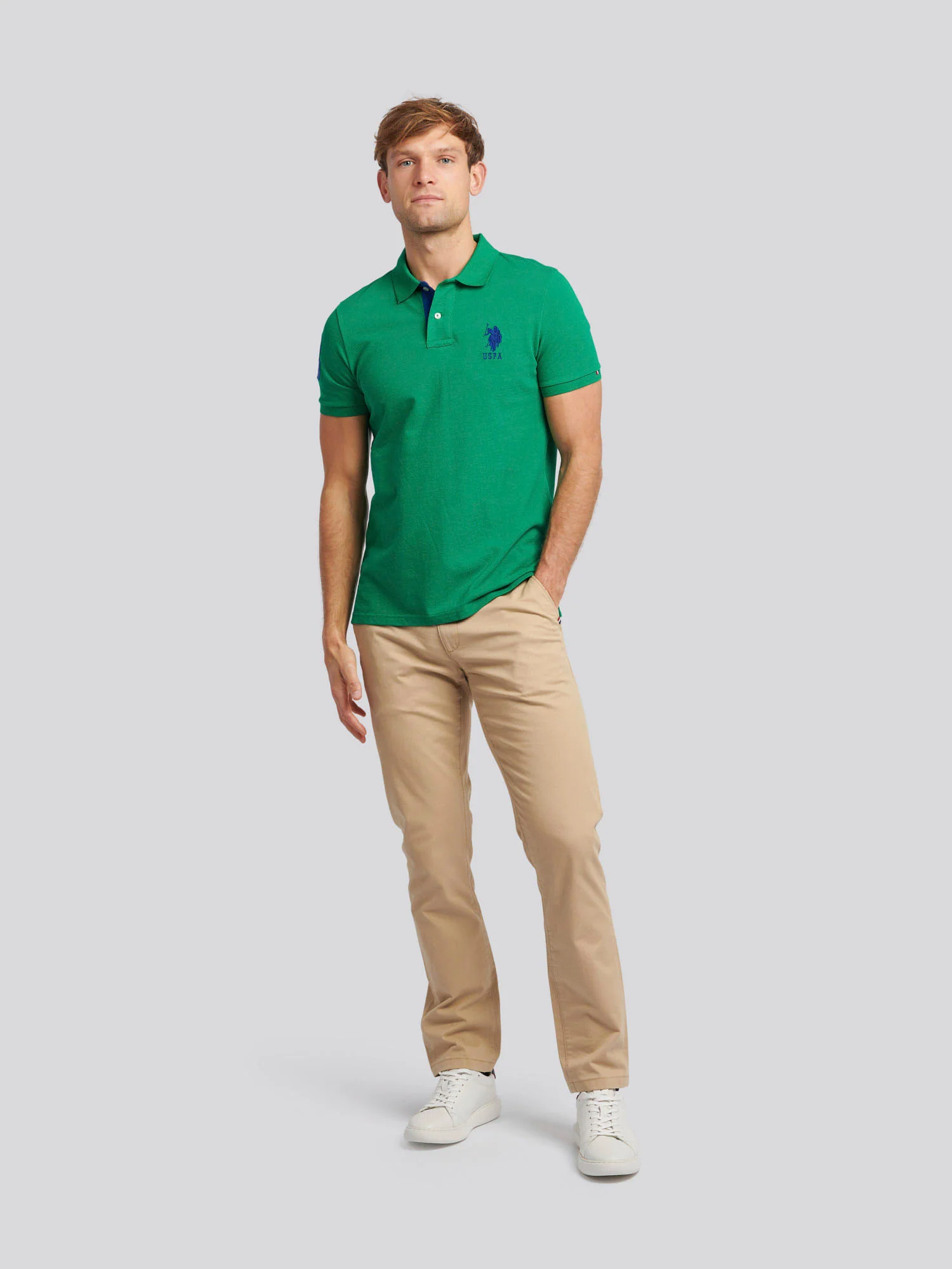 Mens Player 3 Polo Shirt Lush Meadow - Image 4
