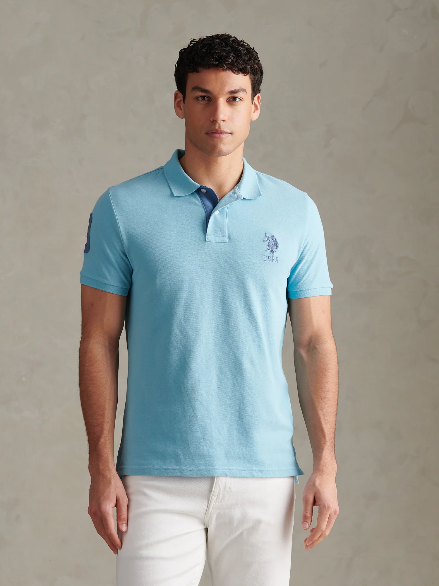 Mens Player 3 Polo Shirt Air Blue
