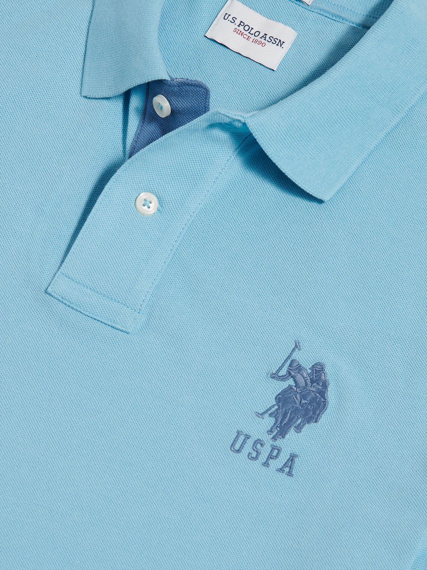 Mens Player 3 Polo Shirt Air Blue - Image 7