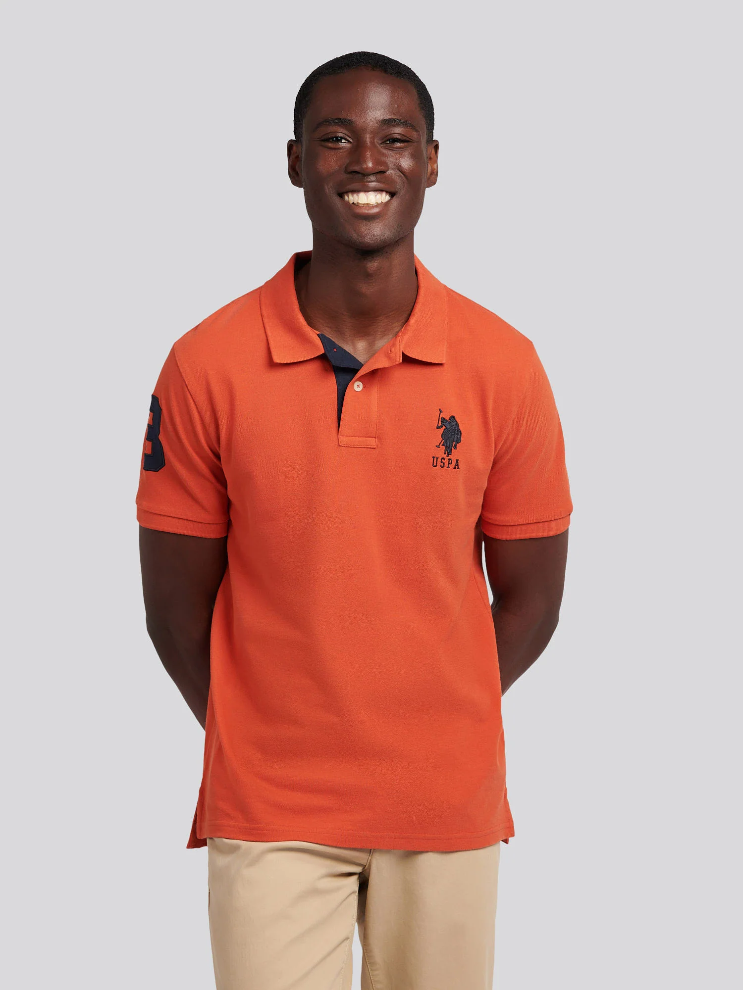 Mens Player 3 Polo Shirt Burnt Ochre