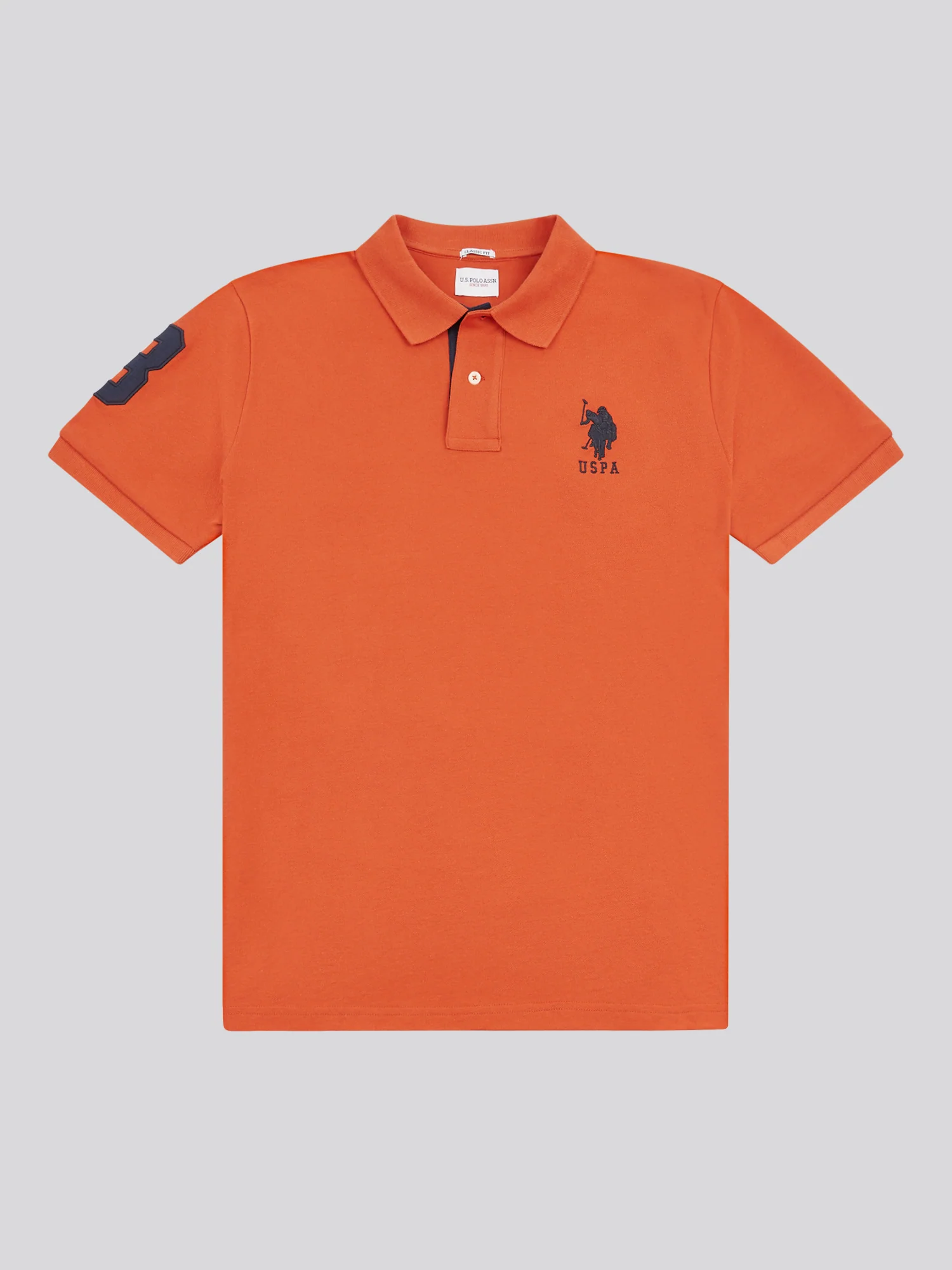 Mens Player 3 Polo Shirt Burnt Ochre - Image 5