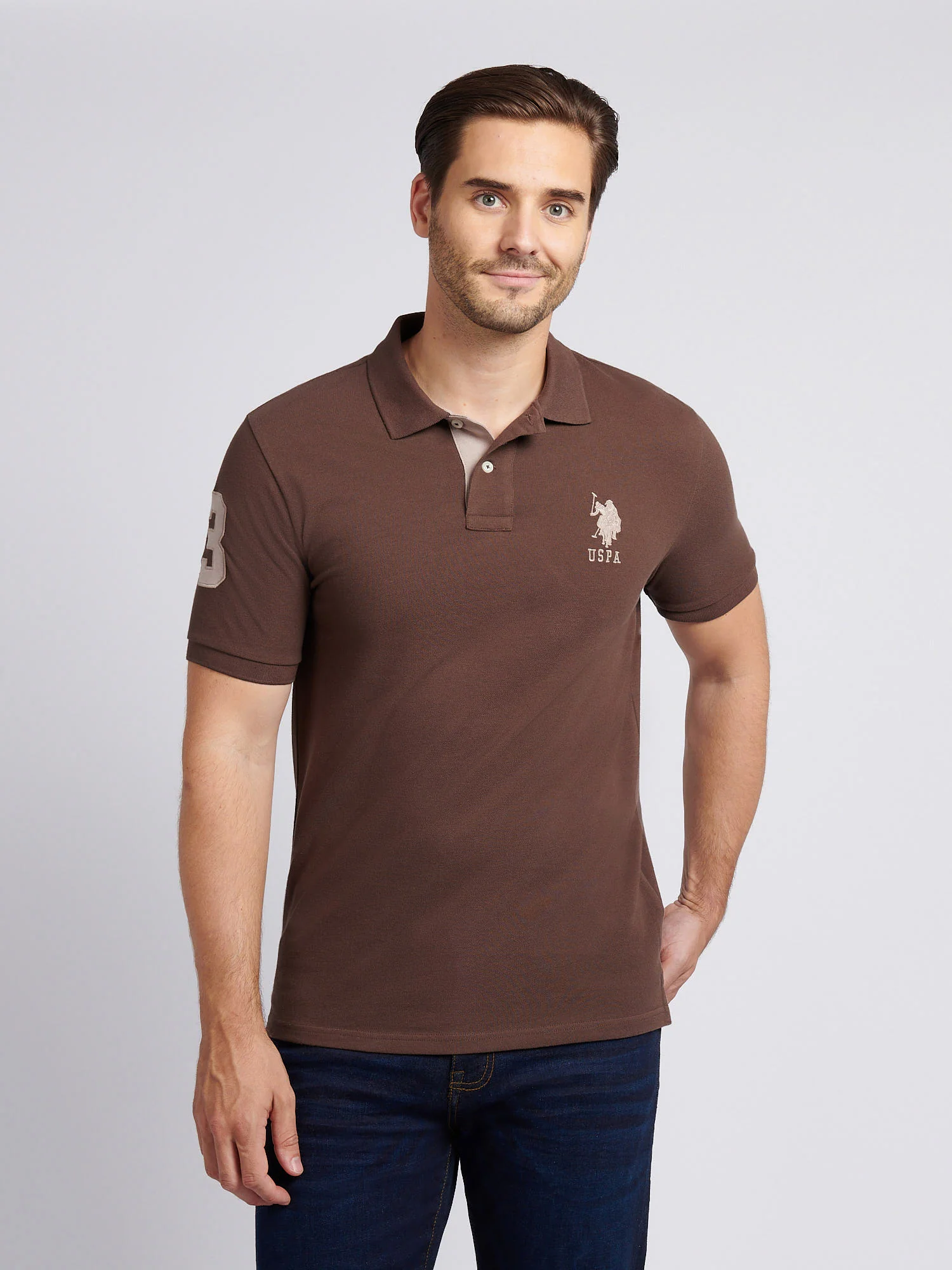 Mens Player 3 Polo Shirt Chocolate Martini