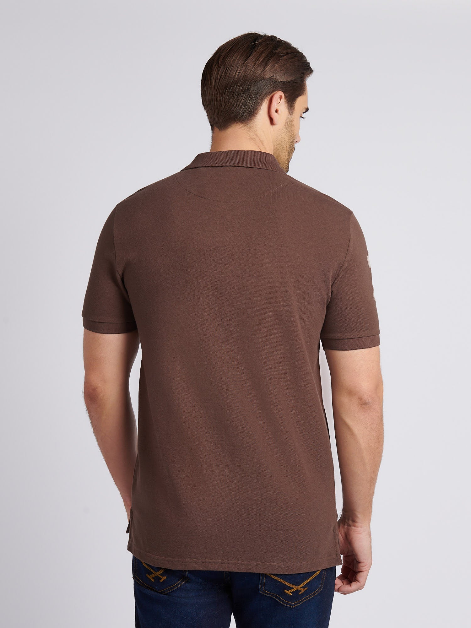 Mens Player 3 Polo Shirt Chocolate Martini - Image 4