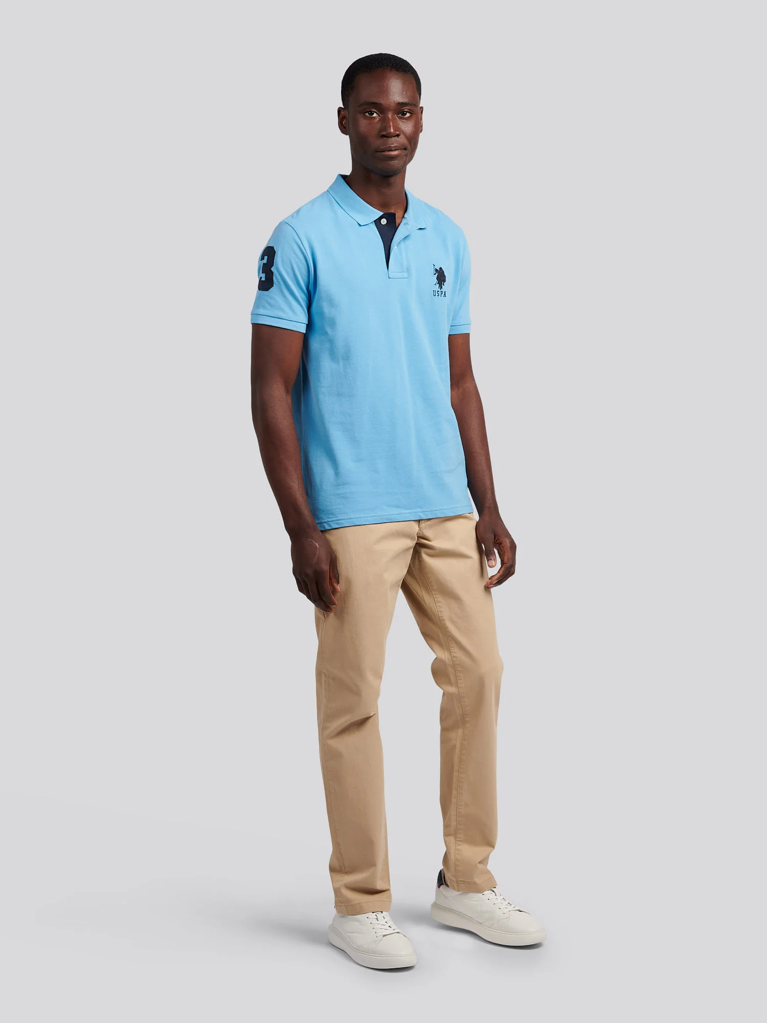 Mens Player 3 Polo Shirt Heritage Blue - Image 5