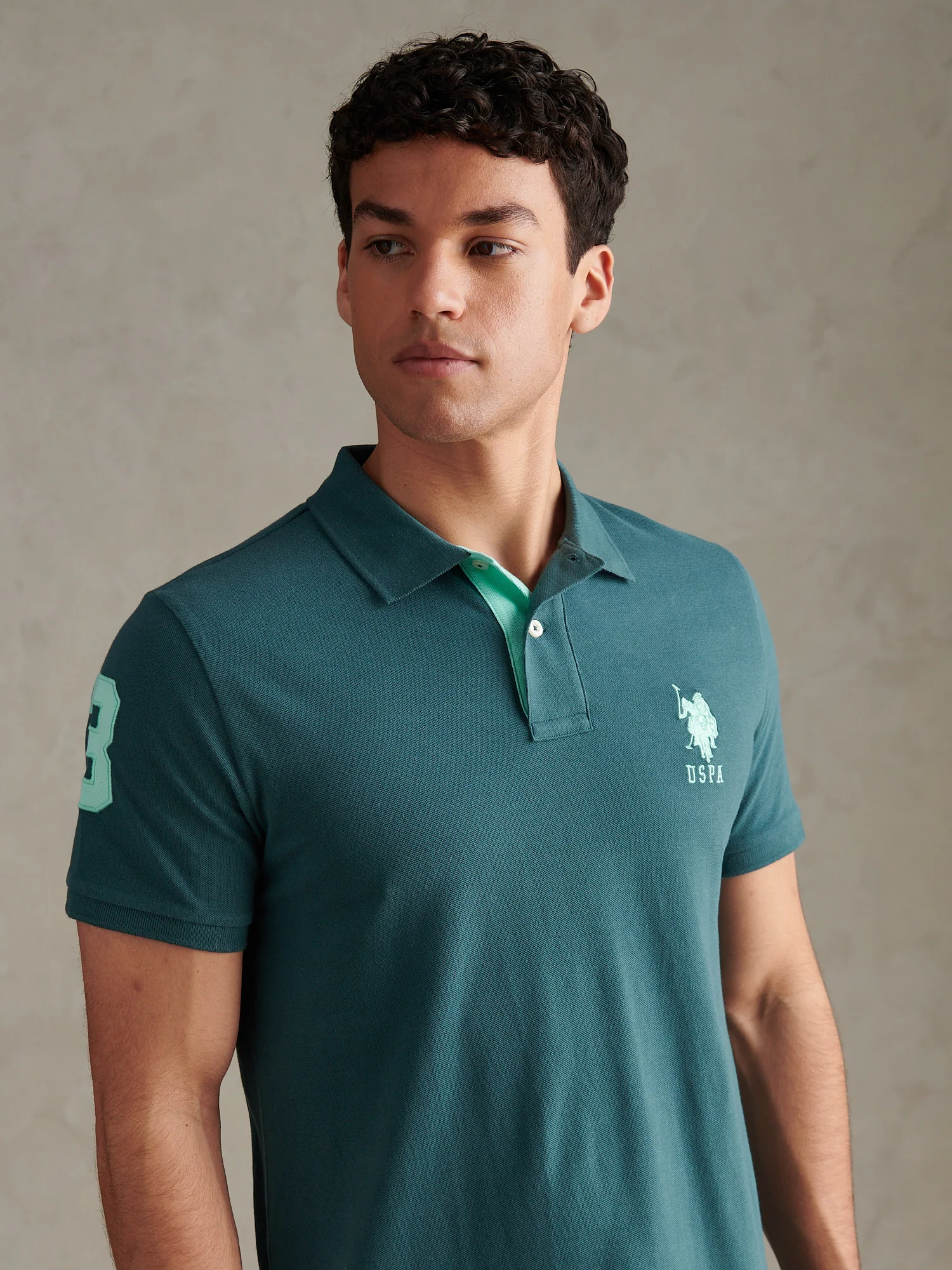 Mens Player 3 Polo Shirt Mediterranea - Image 2