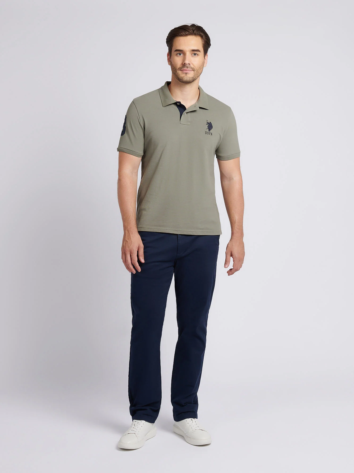 Mens Player 3 Polo Shirt Mulled Basil - Image 3