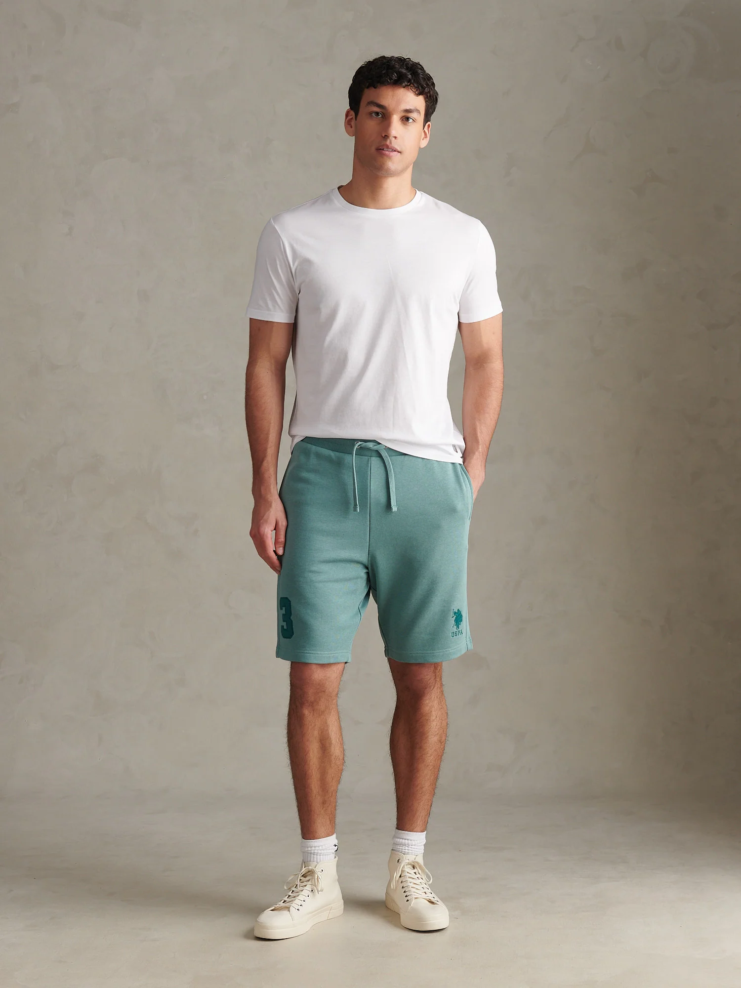 Mens Player 3 Sweat Shorts Arctic - Image 3