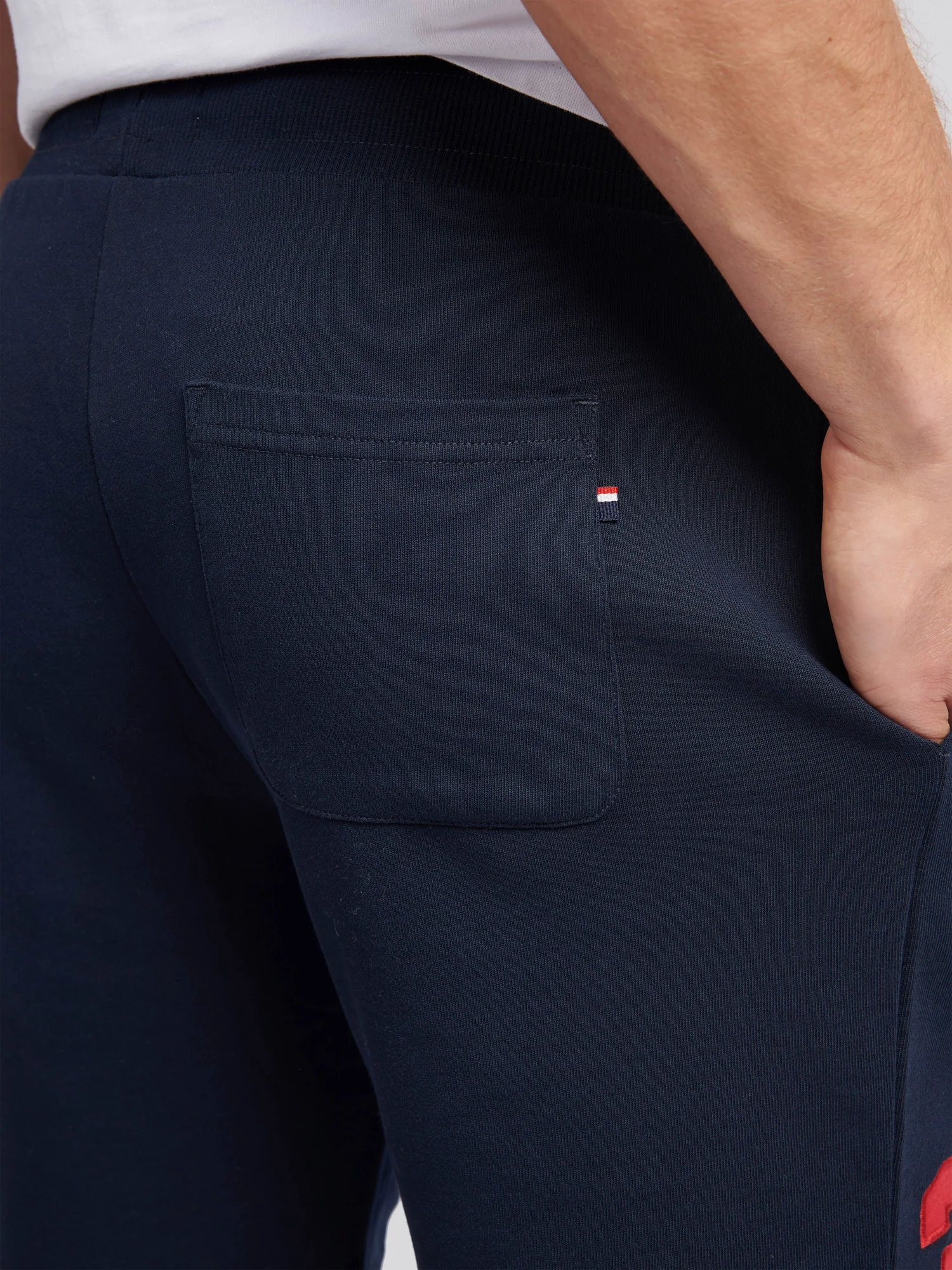 Mens Player 3 Sweat Shorts Dark Sapphire Navy / Haute Red DHM - Image 6