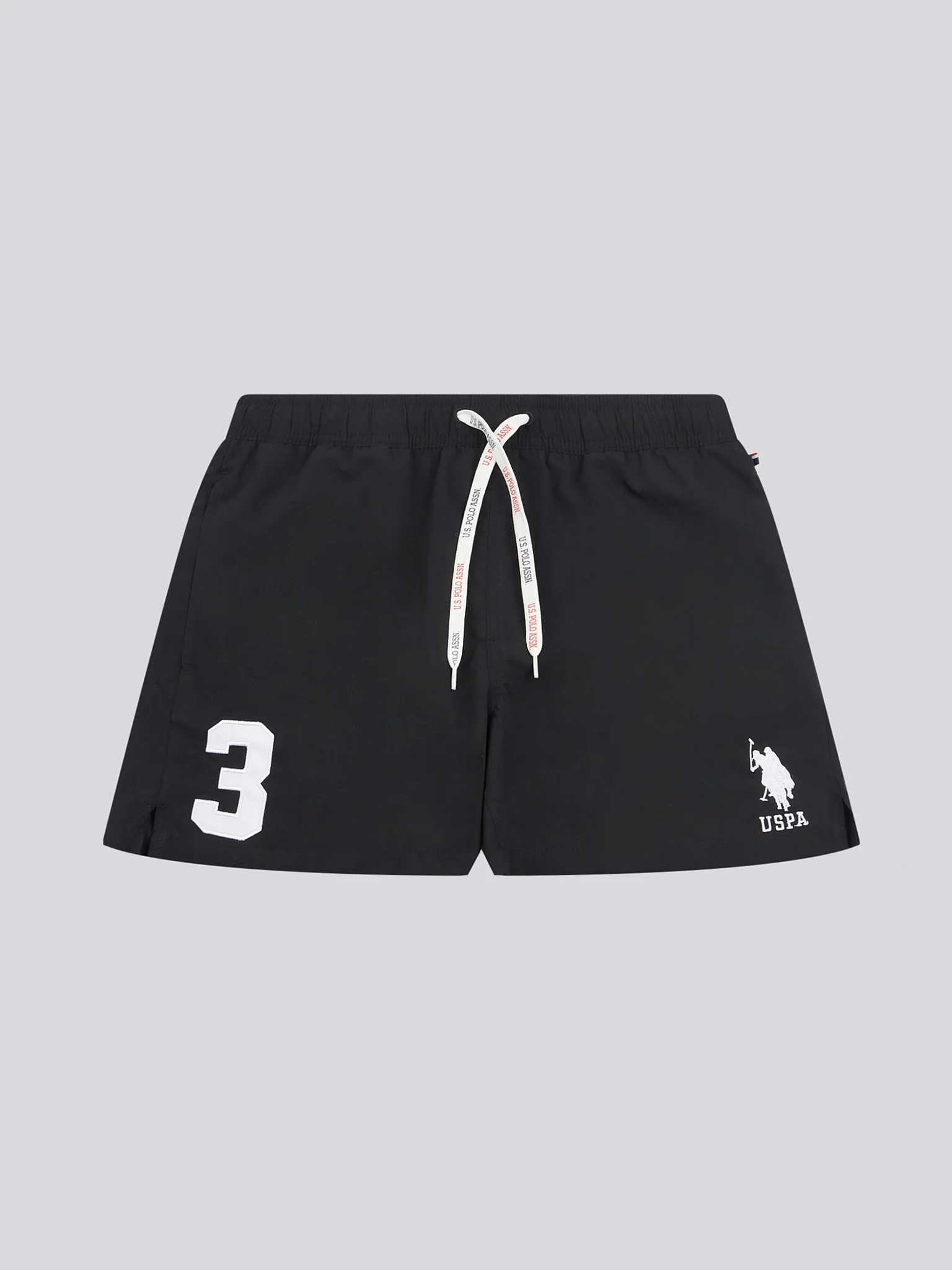Mens Player 3 Swim Short Black Bright White DHM - Image 6