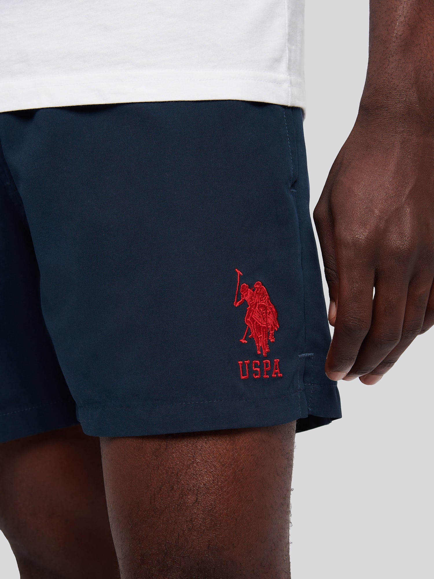 Mens Player 3 Swim Short Dark Sapphire Navy / Haute Red DHM - Image 2