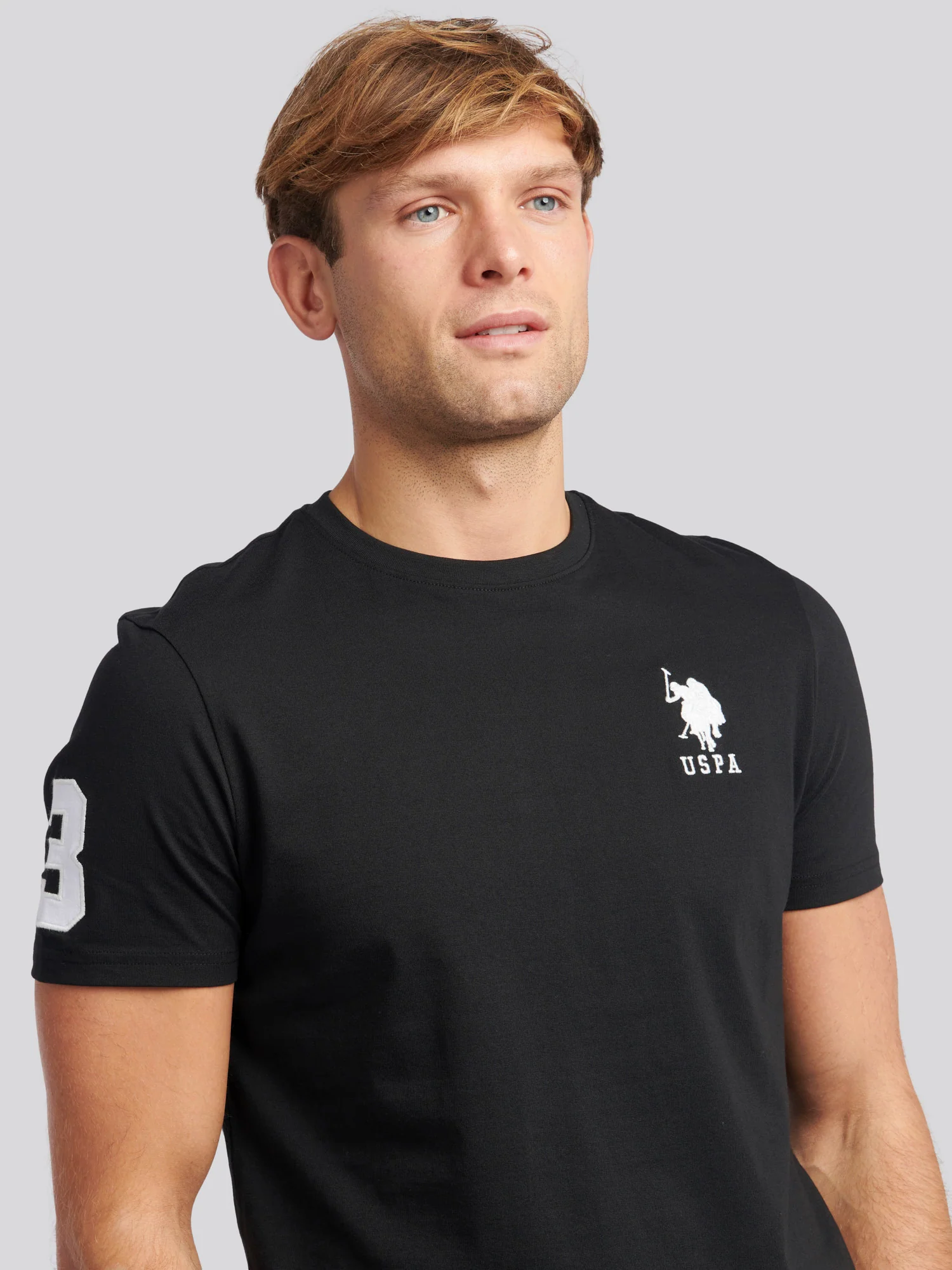 Mens Player 3 T-Shirt Black Bright White DHM - Image 2