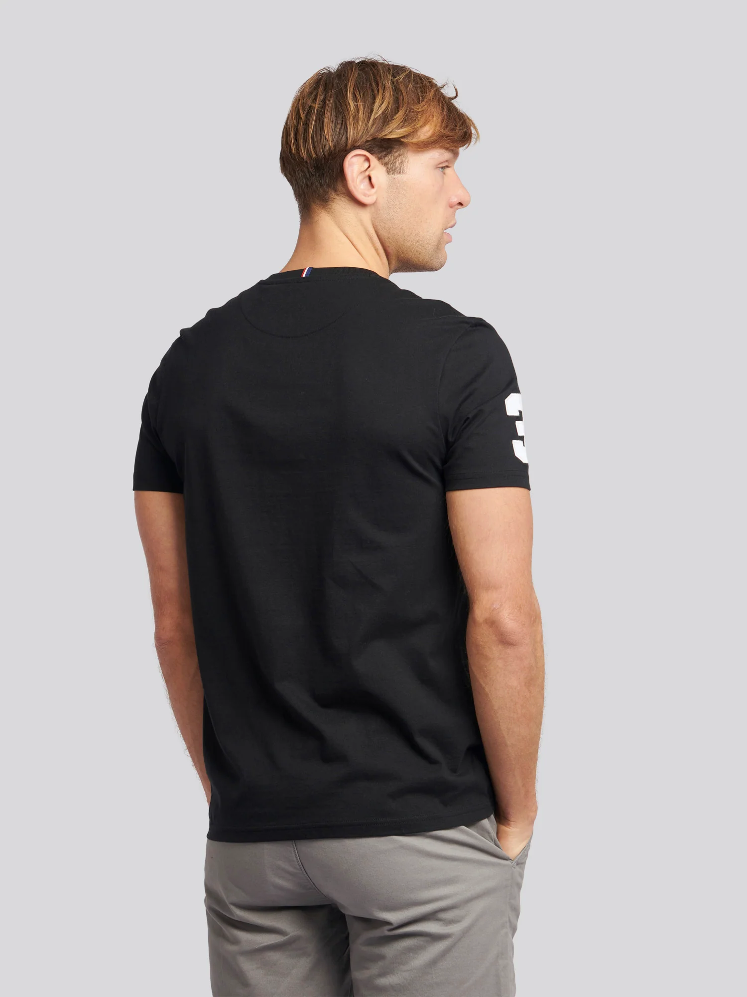 Mens Player 3 T-Shirt Black Bright White DHM - Image 4