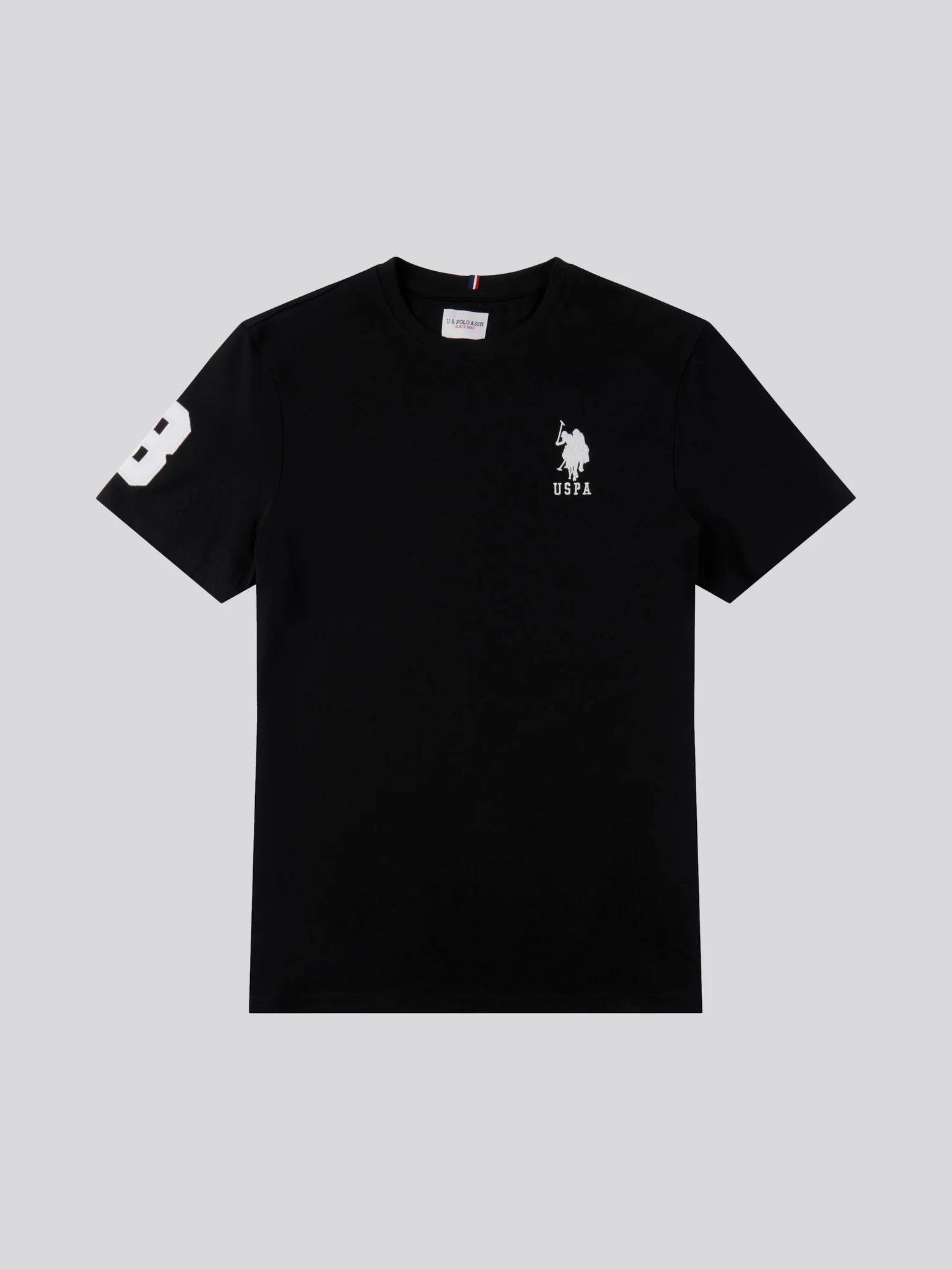 Mens Player 3 T-Shirt Black Bright White DHM - Image 6