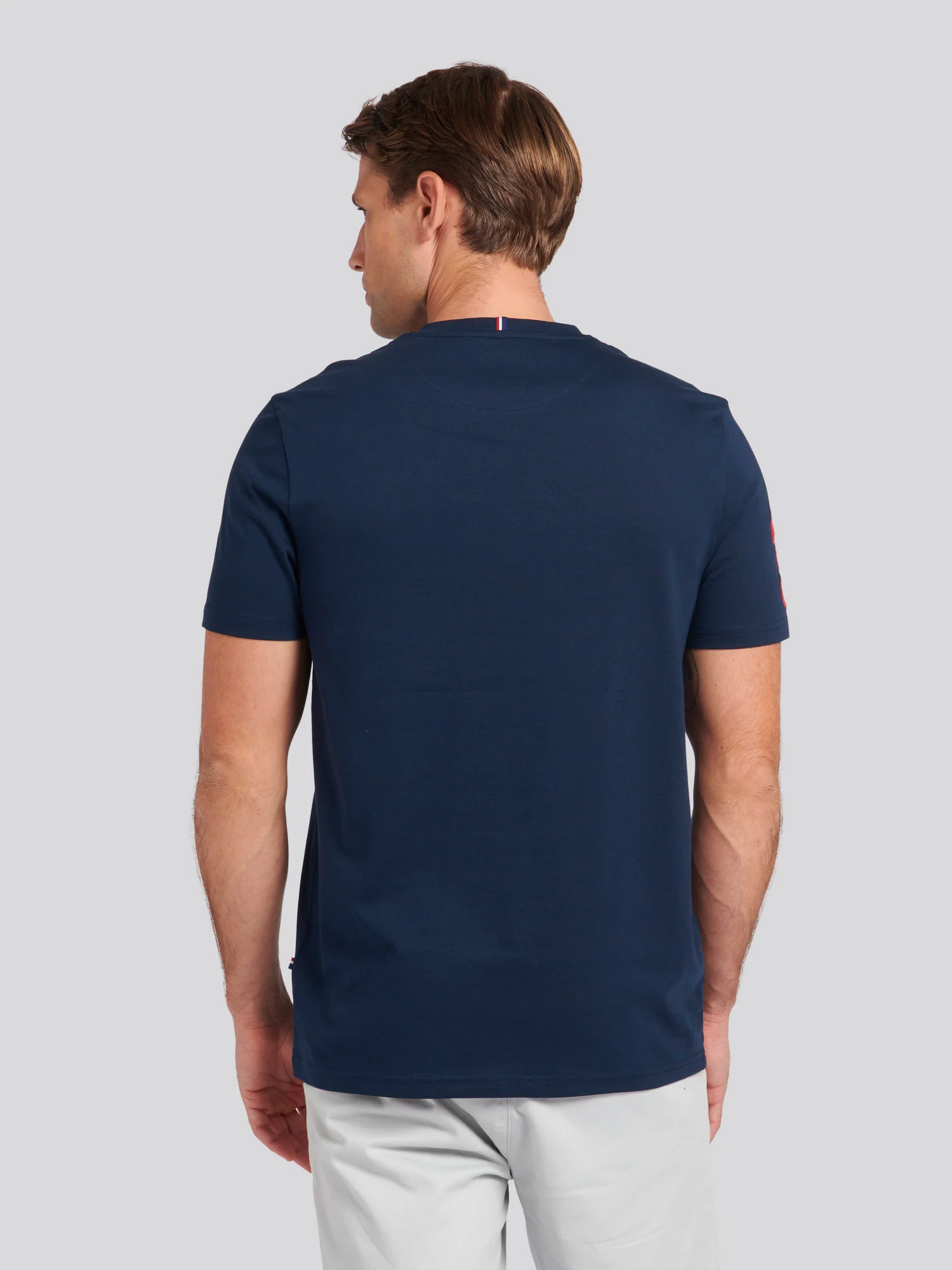 Mens Player 3 T-Shirt Dark Sapphire Navy / Haute Red DHM - Image 4