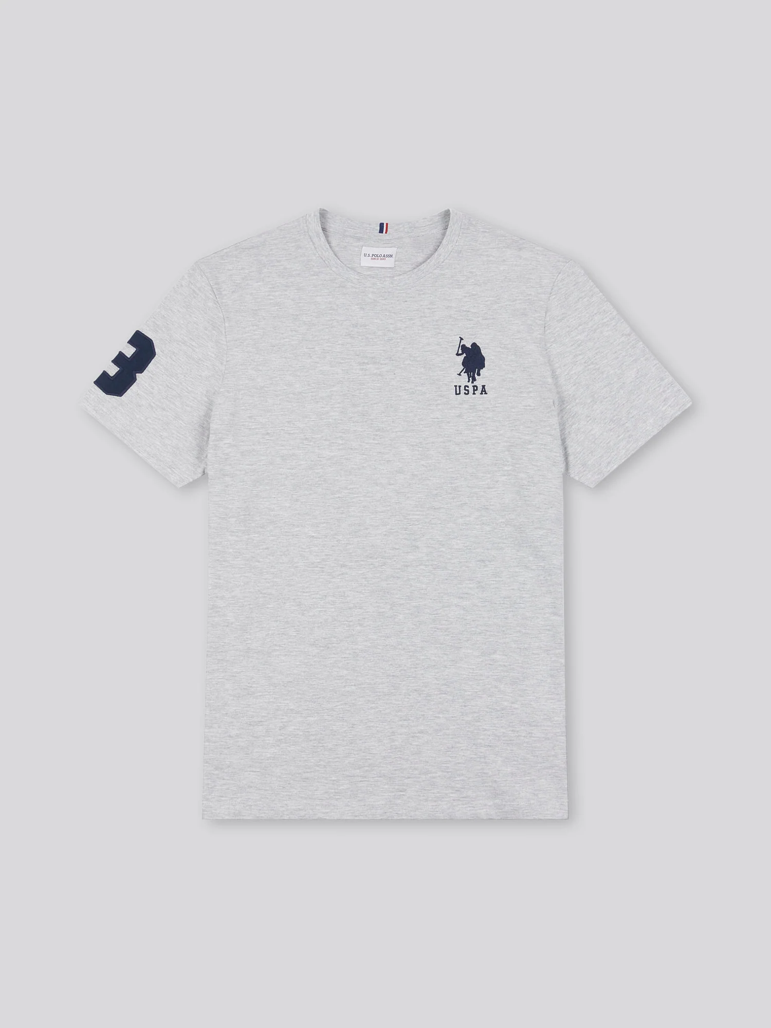 Mens Player 3 T-Shirt Mid Grey Marl - Image 5