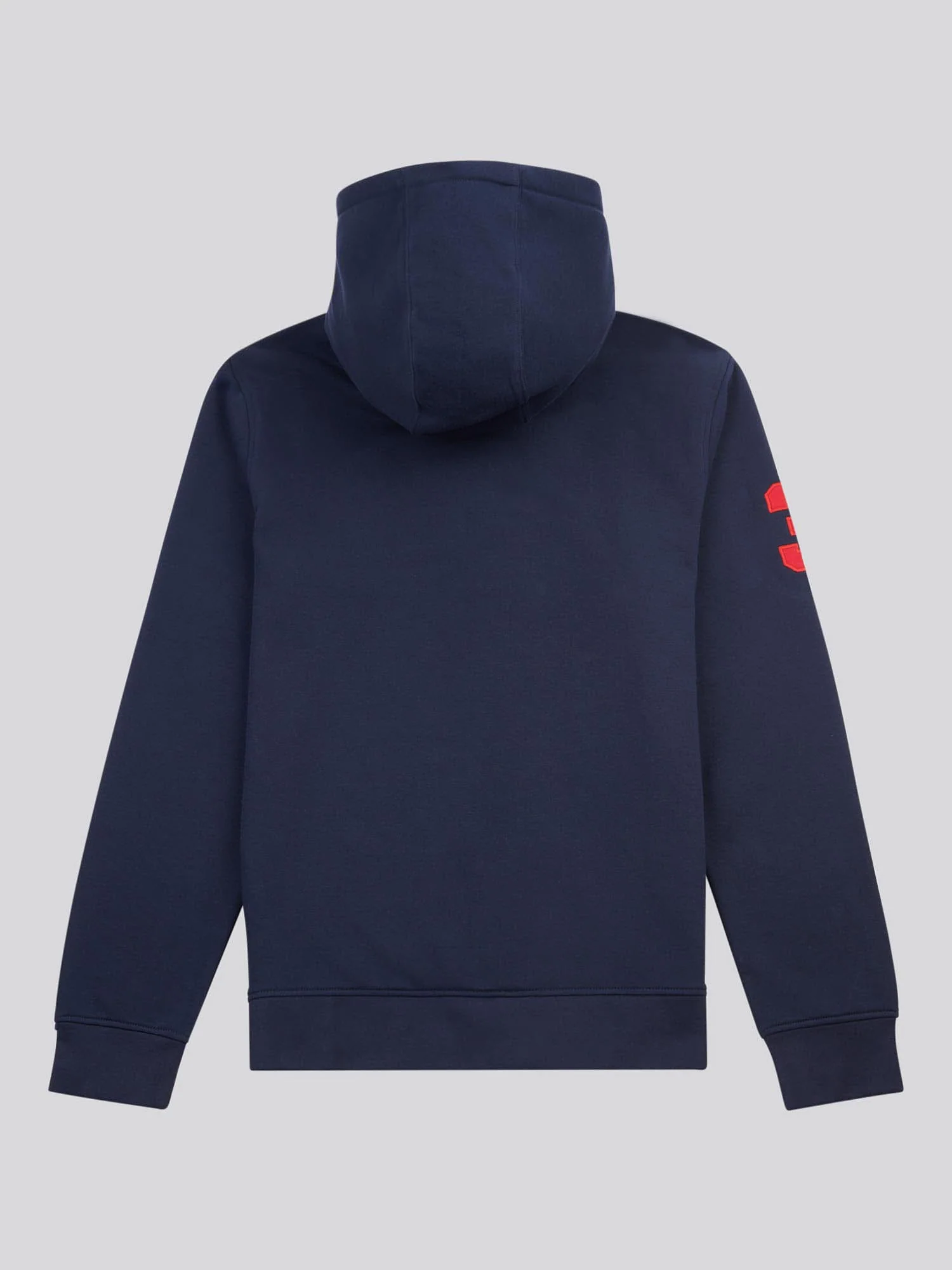 Mens Player 3 Zip Hoodie in Dark Sapphire Navy / Haute Red DHM - Image 6