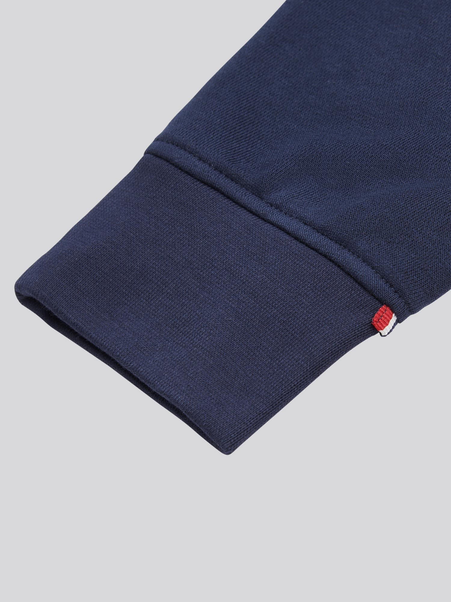Mens Player 3 Zip Hoodie in Dark Sapphire Navy / Haute Red DHM - Image 8