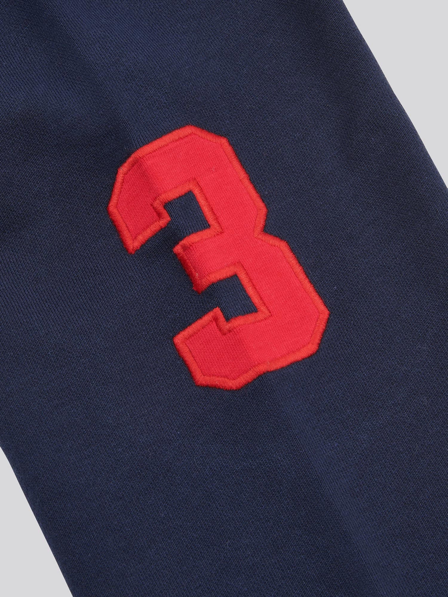 Mens Player 3 Zip Hoodie in Dark Sapphire Navy / Haute Red DHM - Image 9