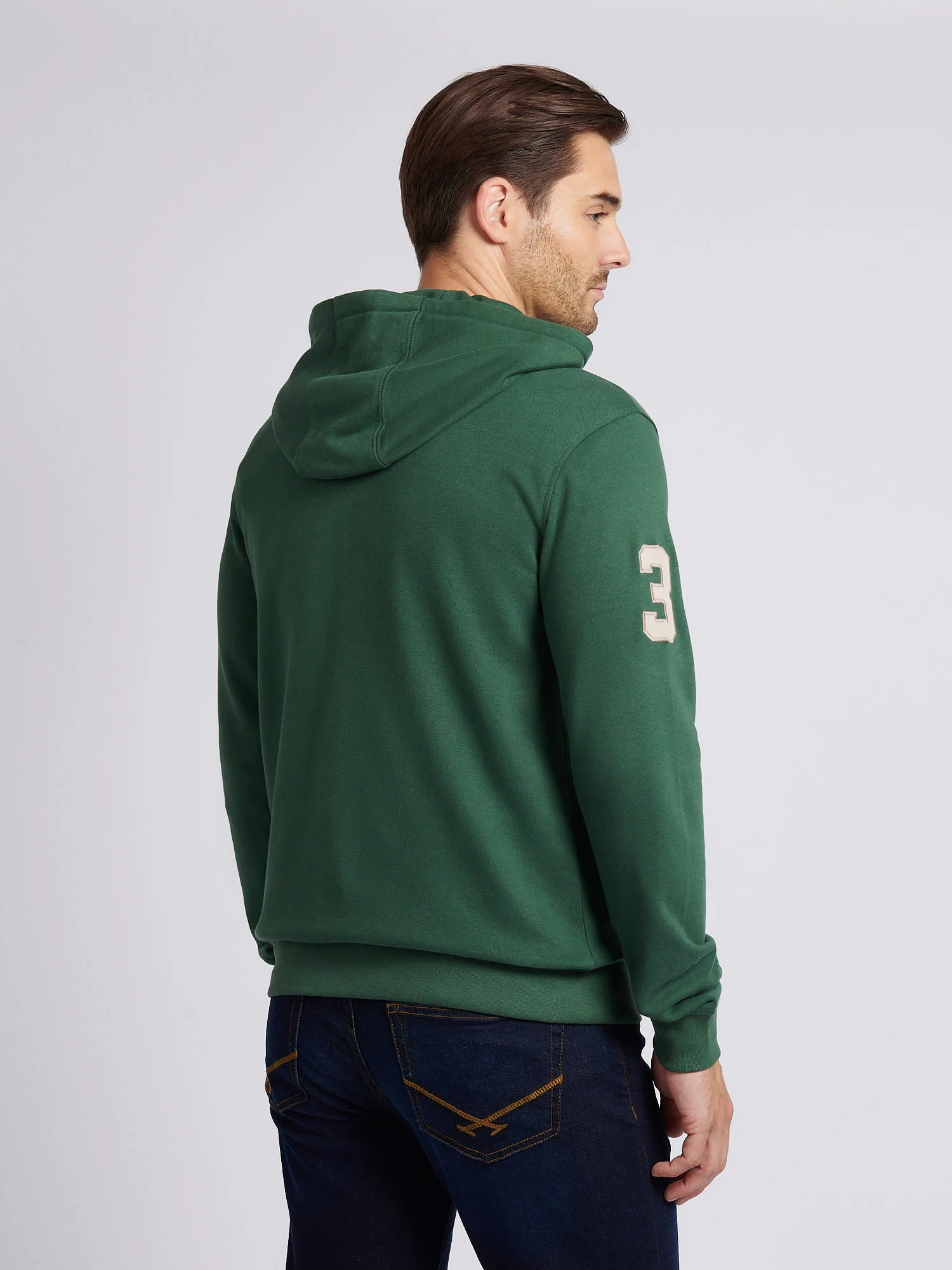 Mens Player 3 Zip Hoodie in Pineneedle - Image 4