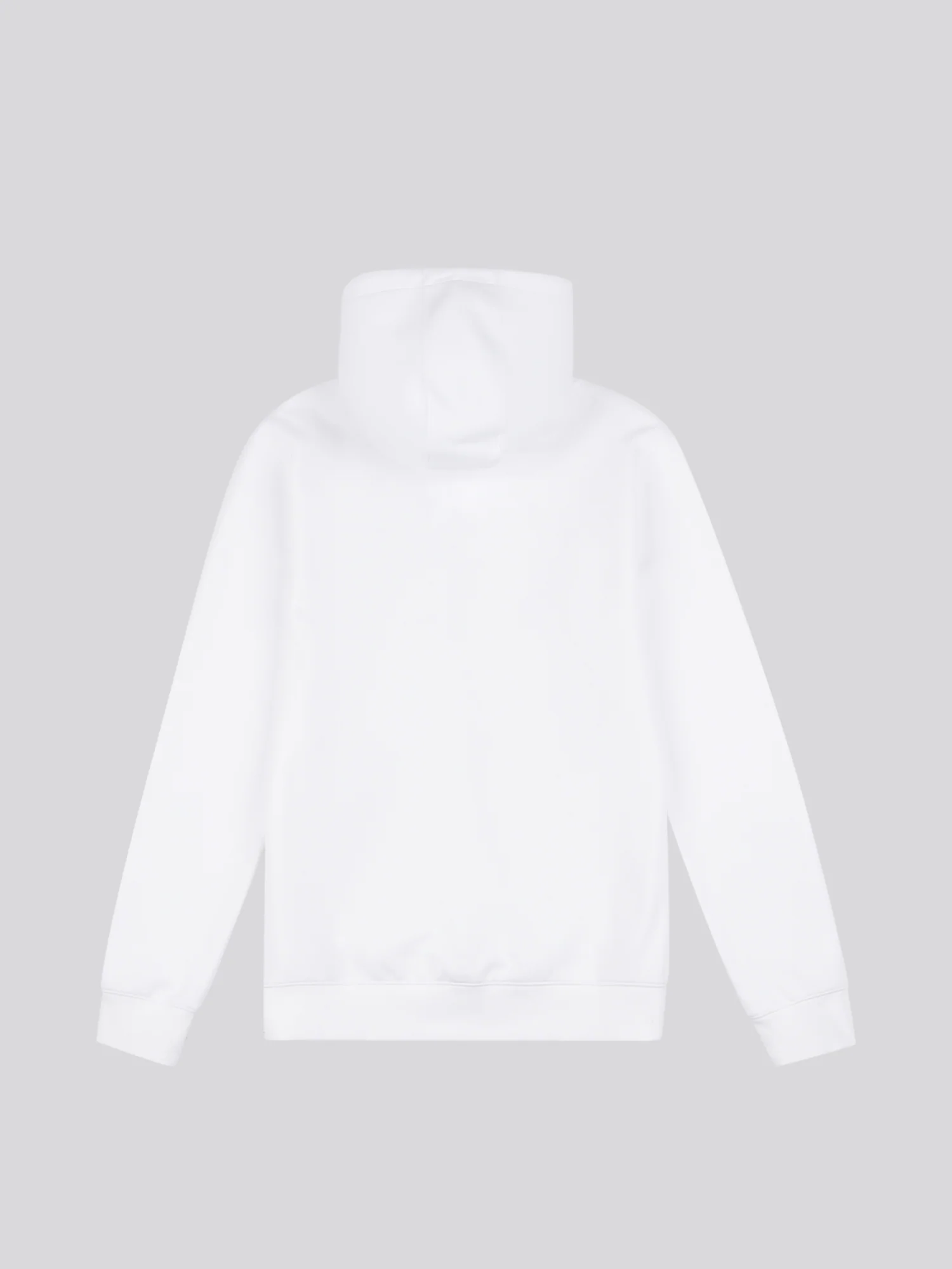 Mens Premium Print Interlock Hoodie in Bright White - Image 7