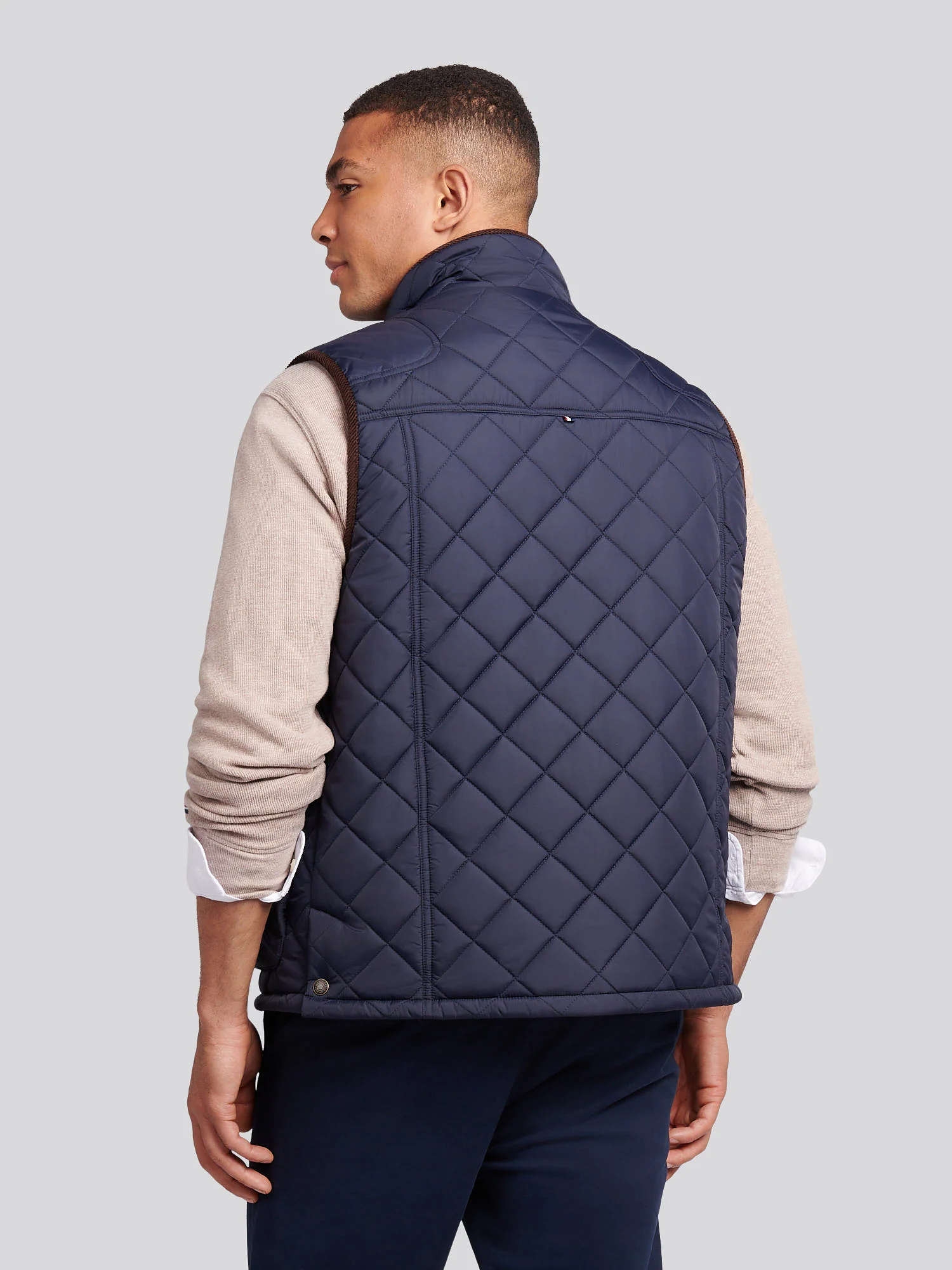 Mens Quilted Country Gilet Dark Sapphire Navy - Image 4