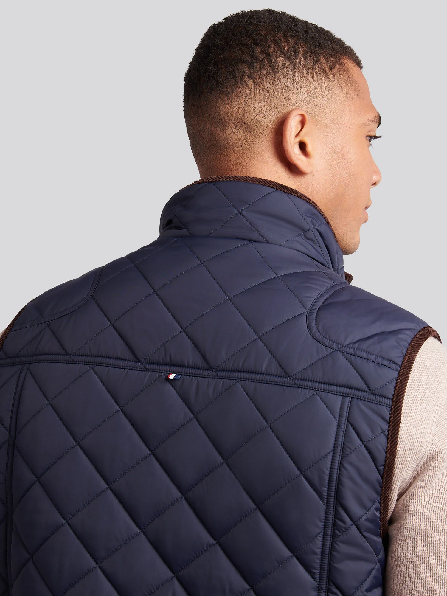 Mens Quilted Country Gilet Dark Sapphire Navy - Image 6